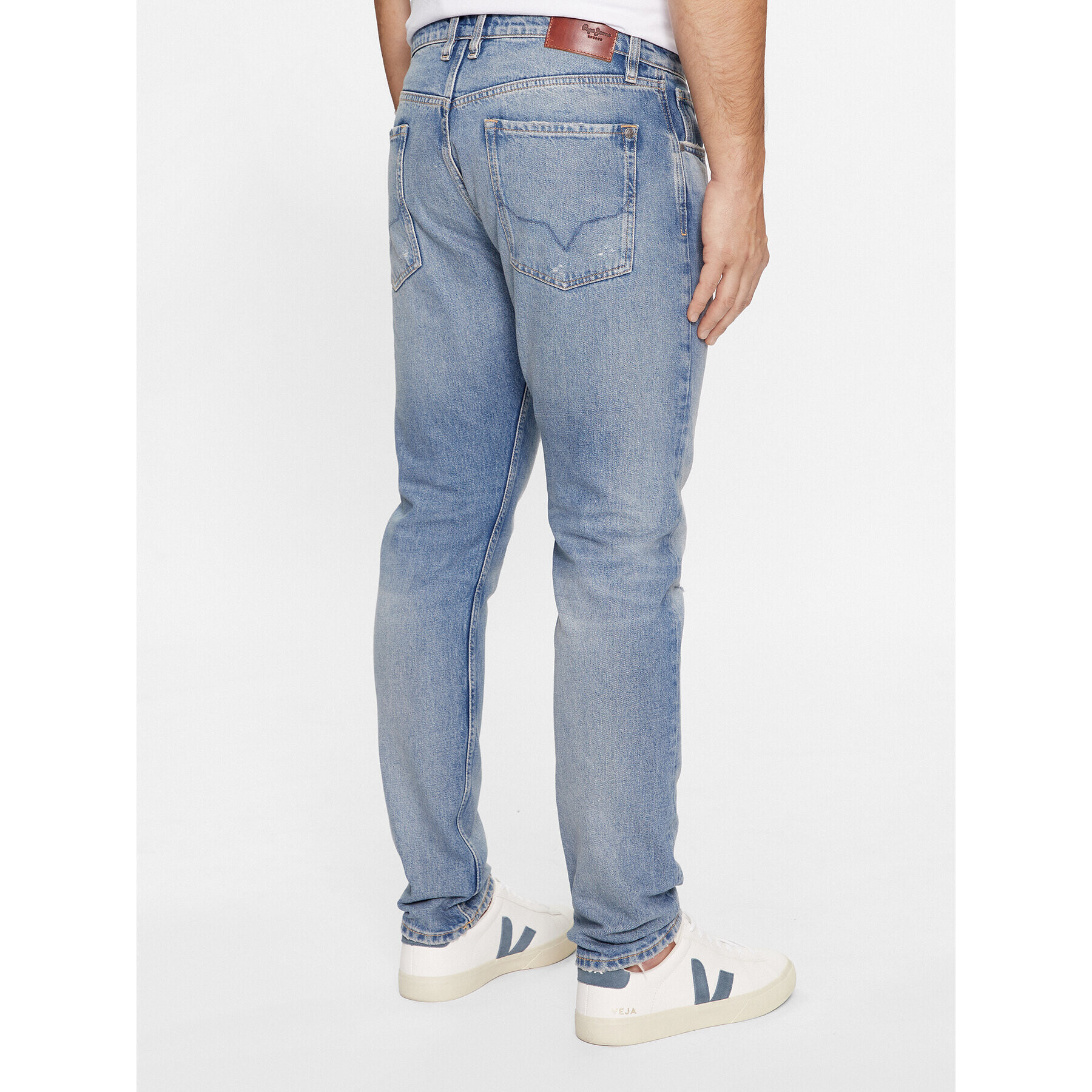 Pepe Jeans Blugi PM207392RH1 Albastru Slim Taper Fit - Pled.ro