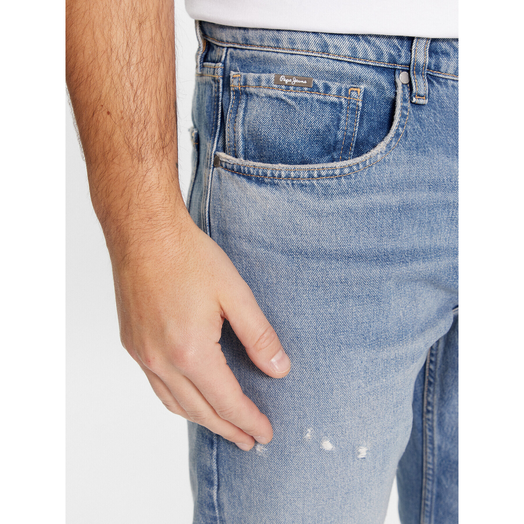 Pepe Jeans Blugi PM207392RH1 Albastru Slim Taper Fit - Pled.ro