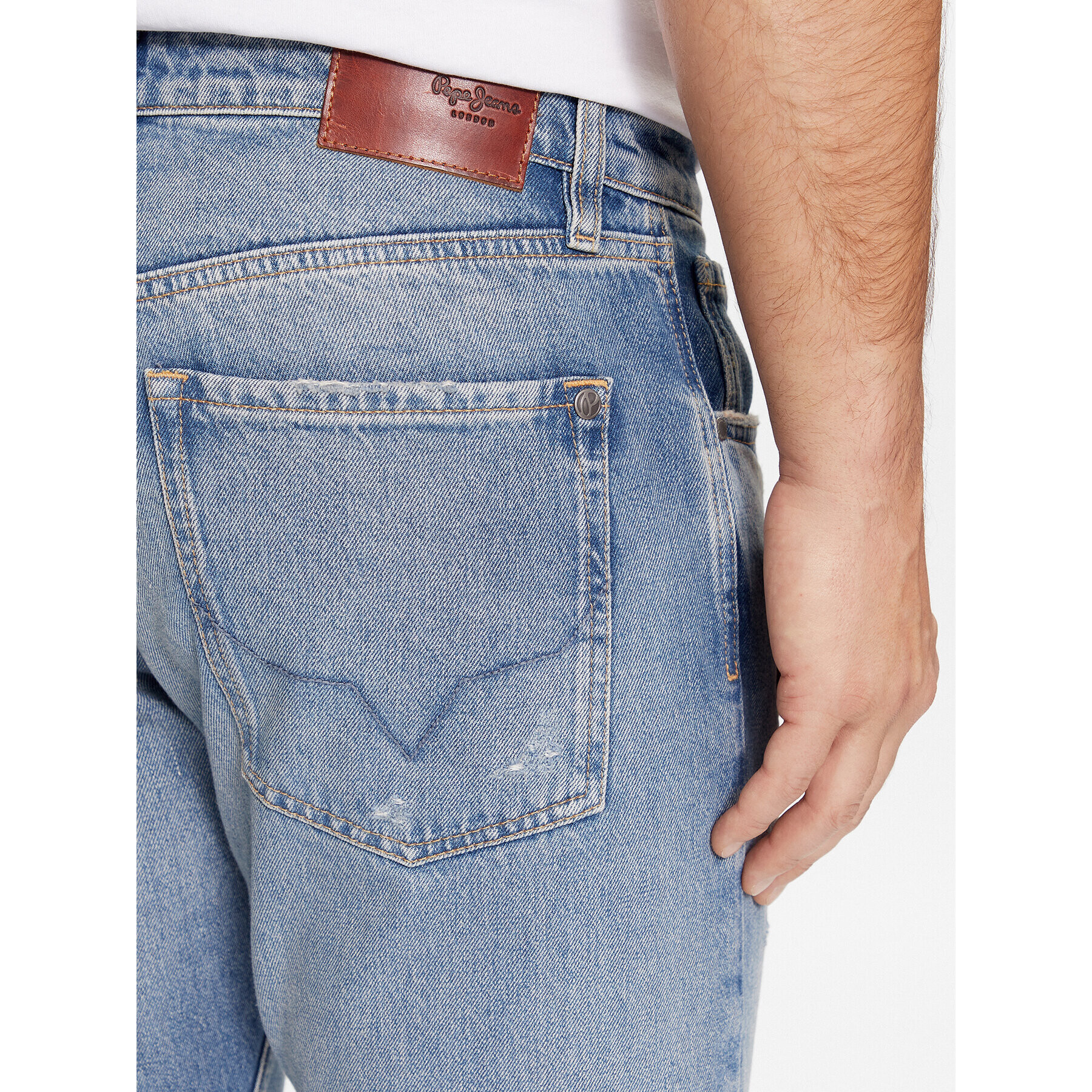 Pepe Jeans Blugi PM207392RH1 Albastru Slim Taper Fit - Pled.ro