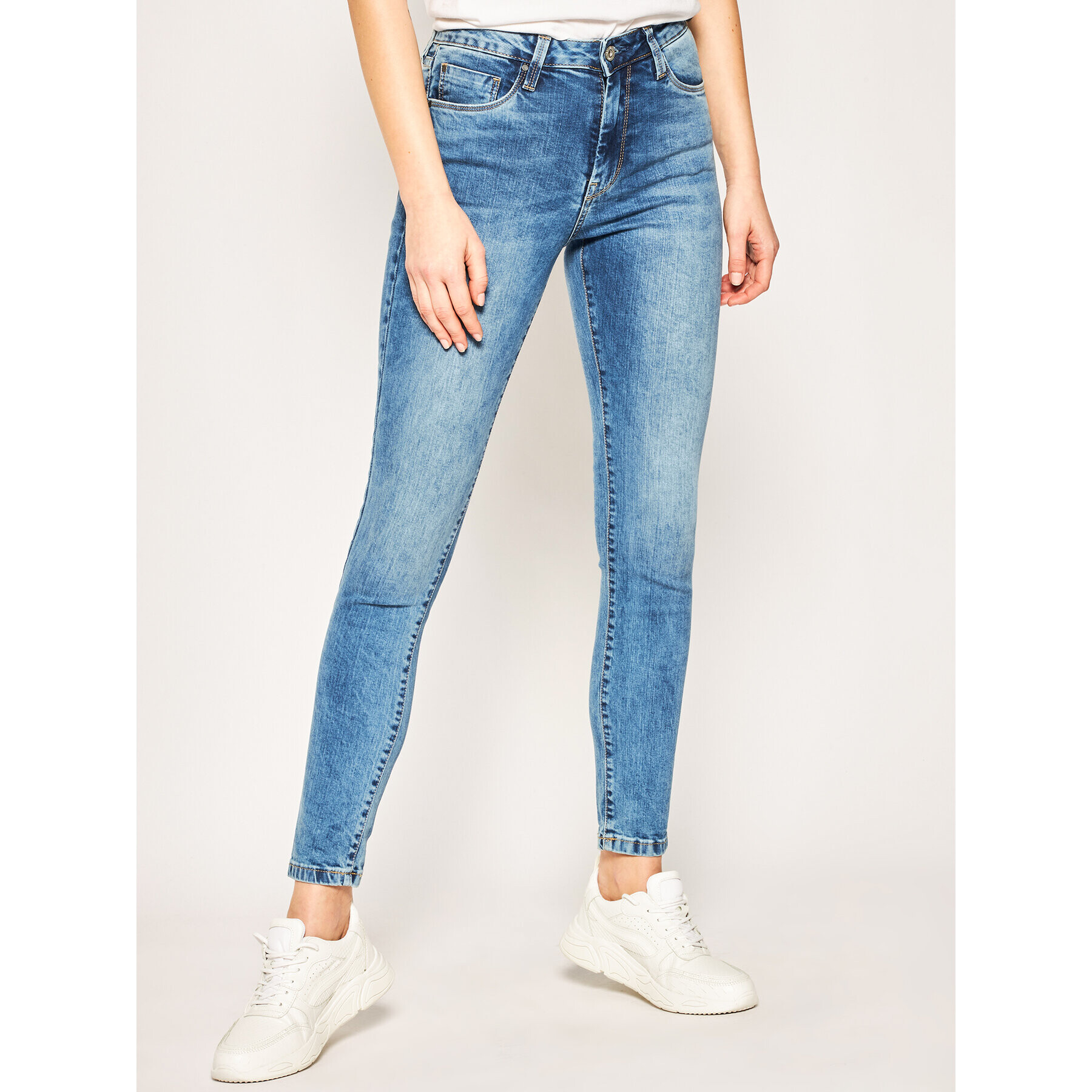 Pepe Jeans Blugi Regent PL200398 Albastru Skinny Fit - Pled.ro