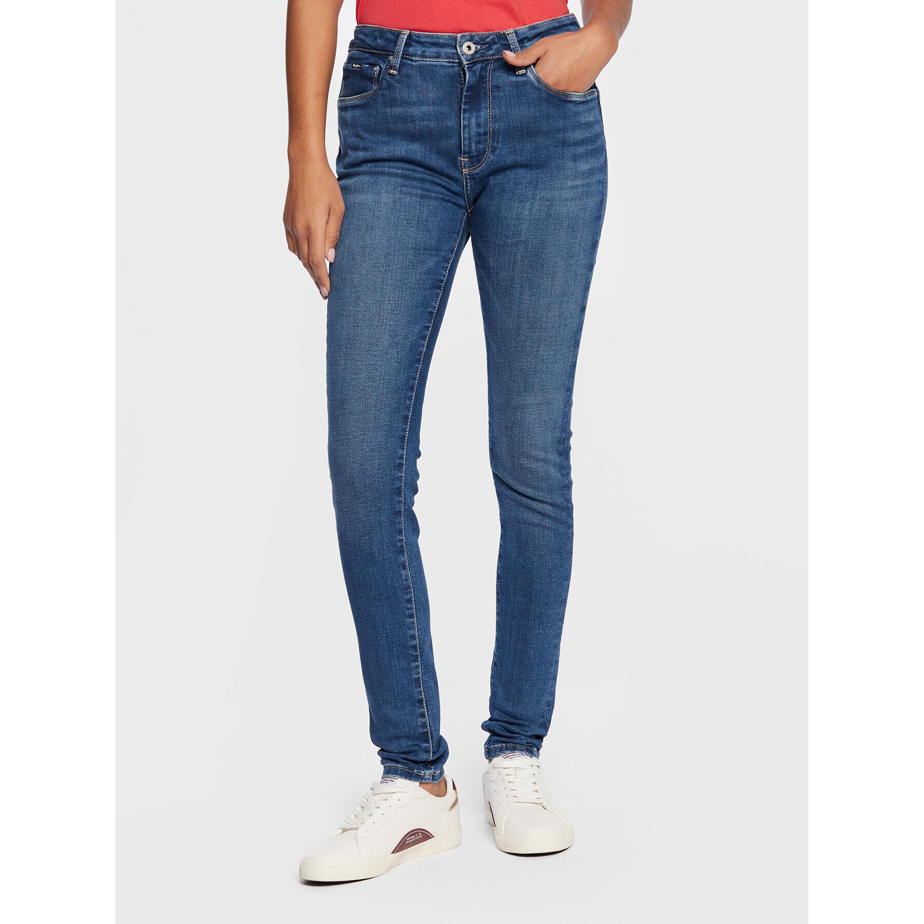 Pepe Jeans Blugi Regent PL204171 Albastru Skinny Fit - Pled.ro