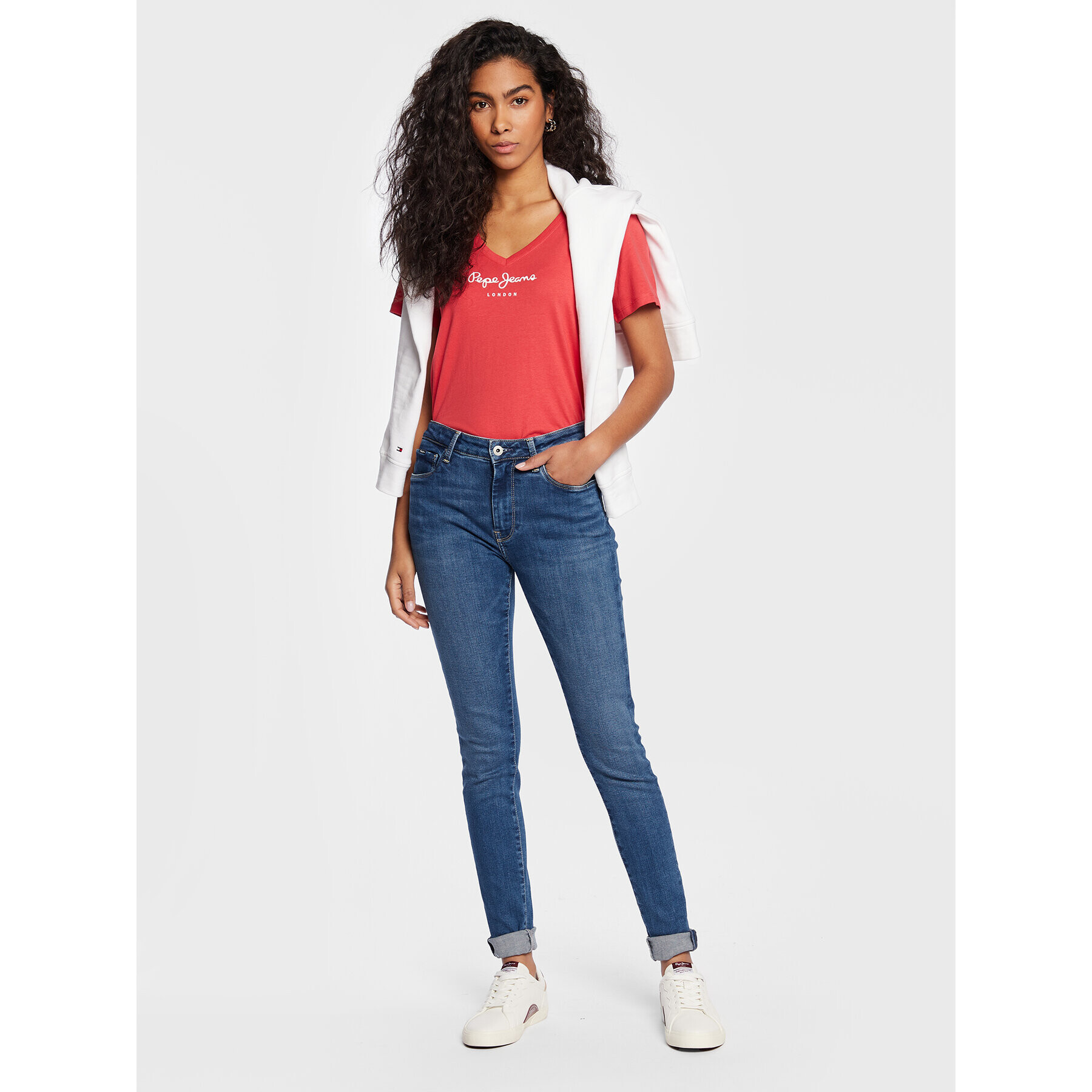 Pepe Jeans Blugi Regent PL204171 Albastru Skinny Fit - Pled.ro