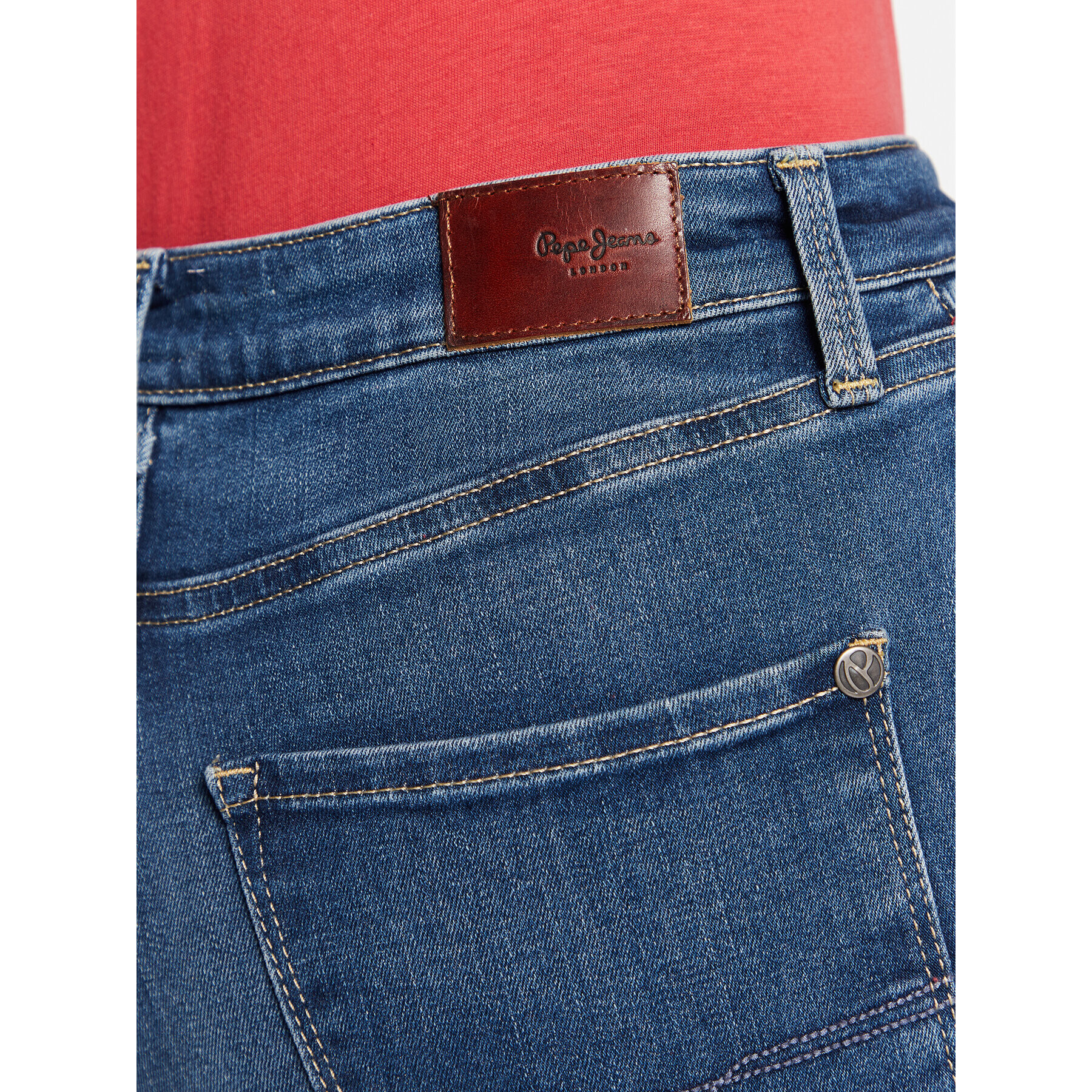 Pepe Jeans Blugi Regent PL204171 Albastru Skinny Fit - Pled.ro