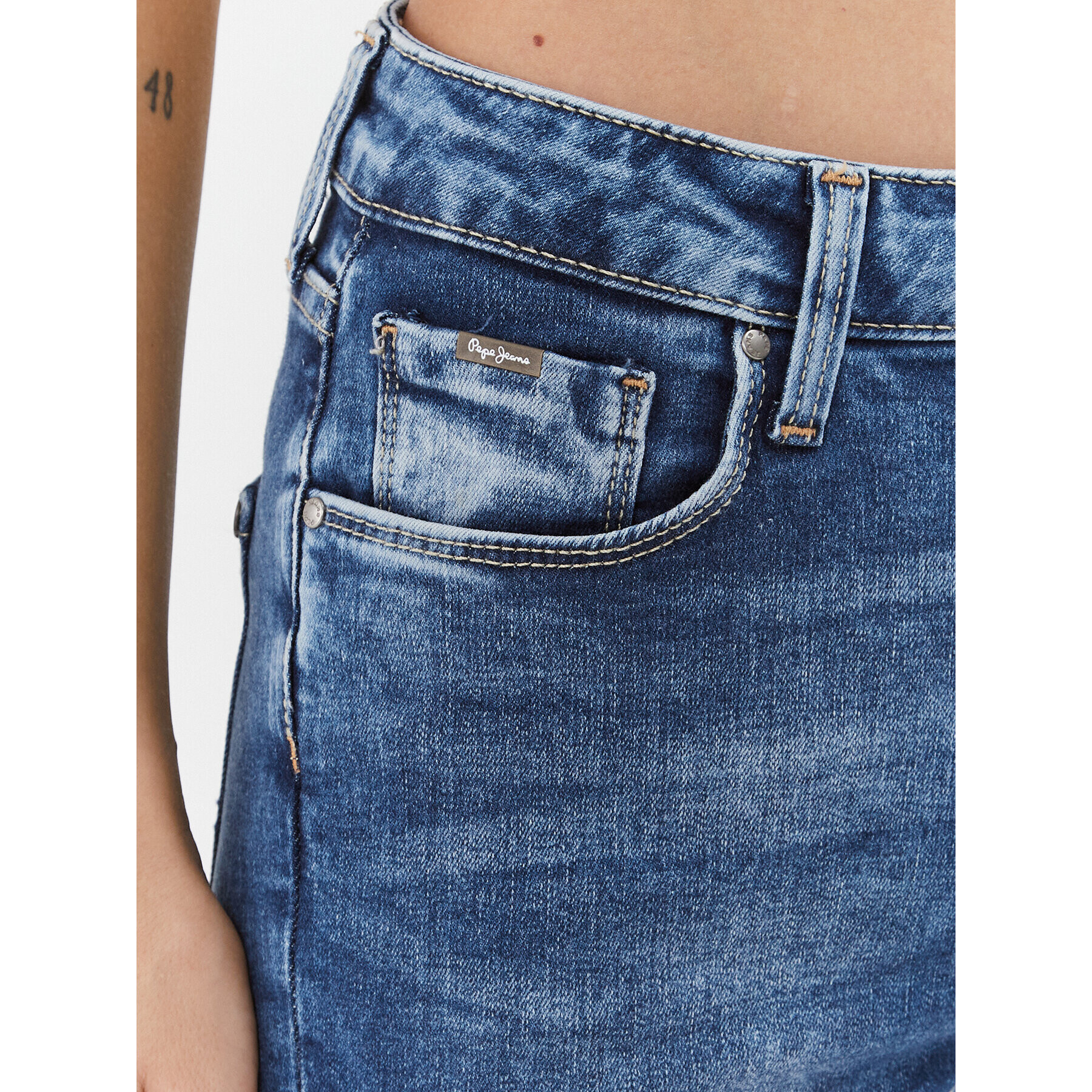 Pepe Jeans Blugi Regent PL204171 Albastru Skinny Fit - Pled.ro