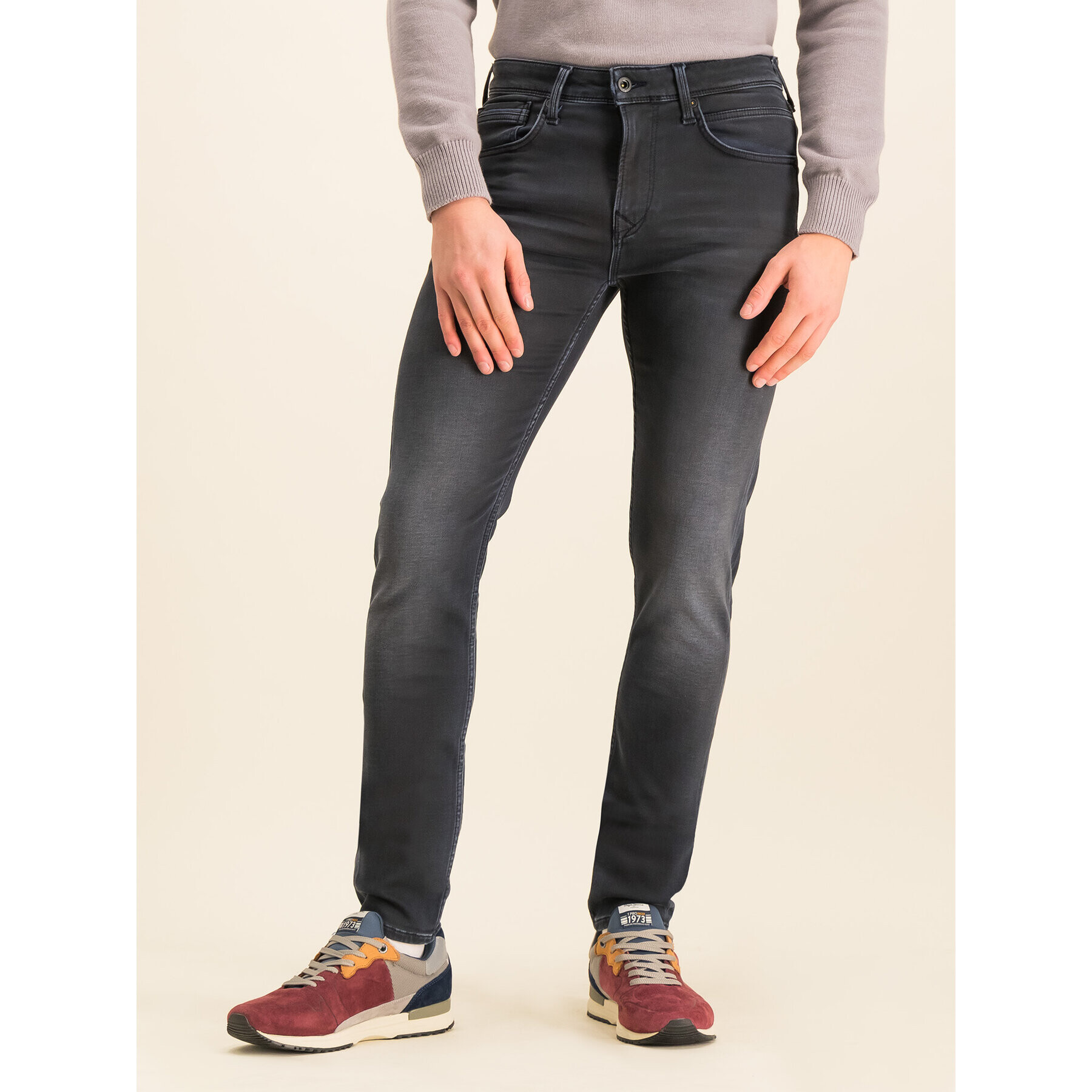 Pepe Jeans Blugi Skinny Fit Nickel Infused PM205148 Bleumarin Skinny Fit - Pled.ro