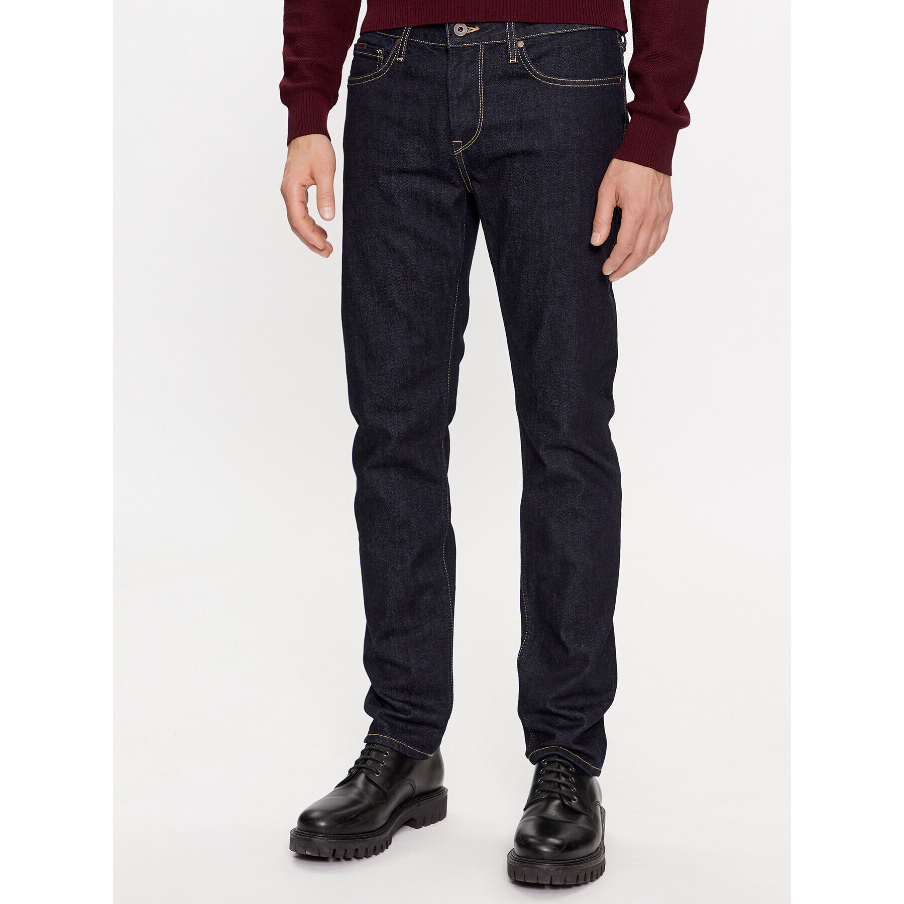 Pepe Jeans Blugi Slim PM207388BC0 Bleumarin Slim Fit - Pled.ro