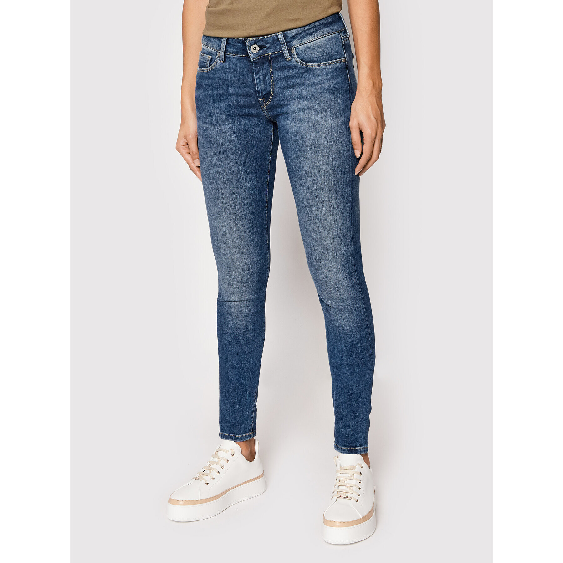 Pepe Jeans Blugi Soho PL204174 Albastru Skinny Fit - Pled.ro