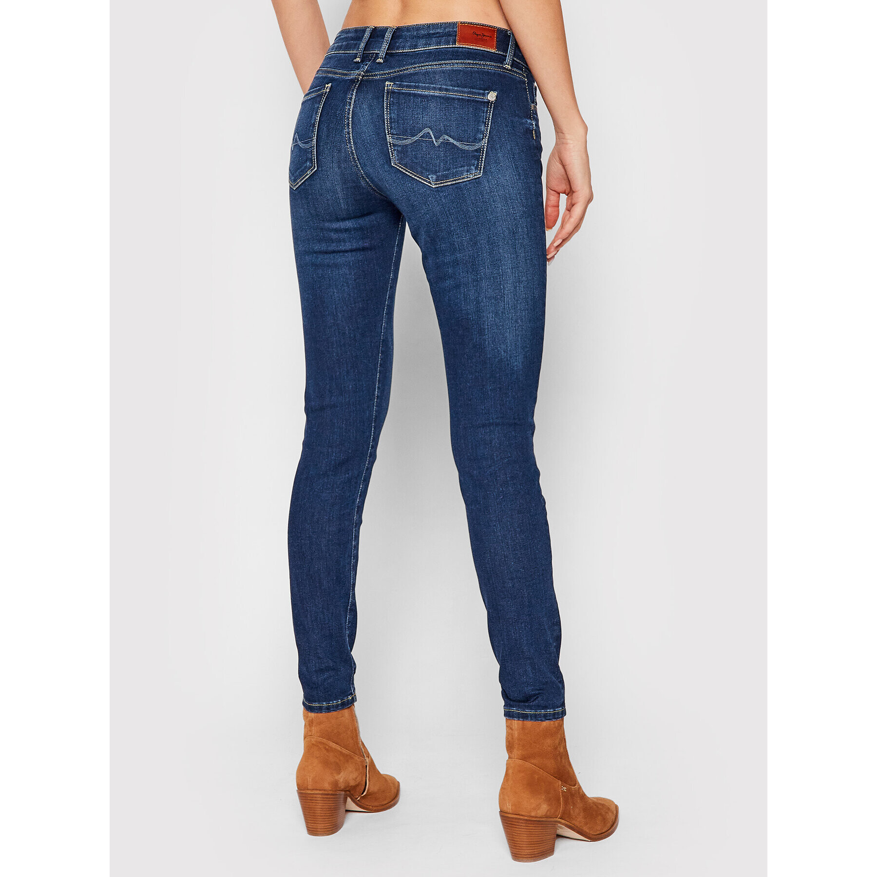 Pepe Jeans Blugi Soho PL204174 Bleumarin Skinny Fit - Pled.ro