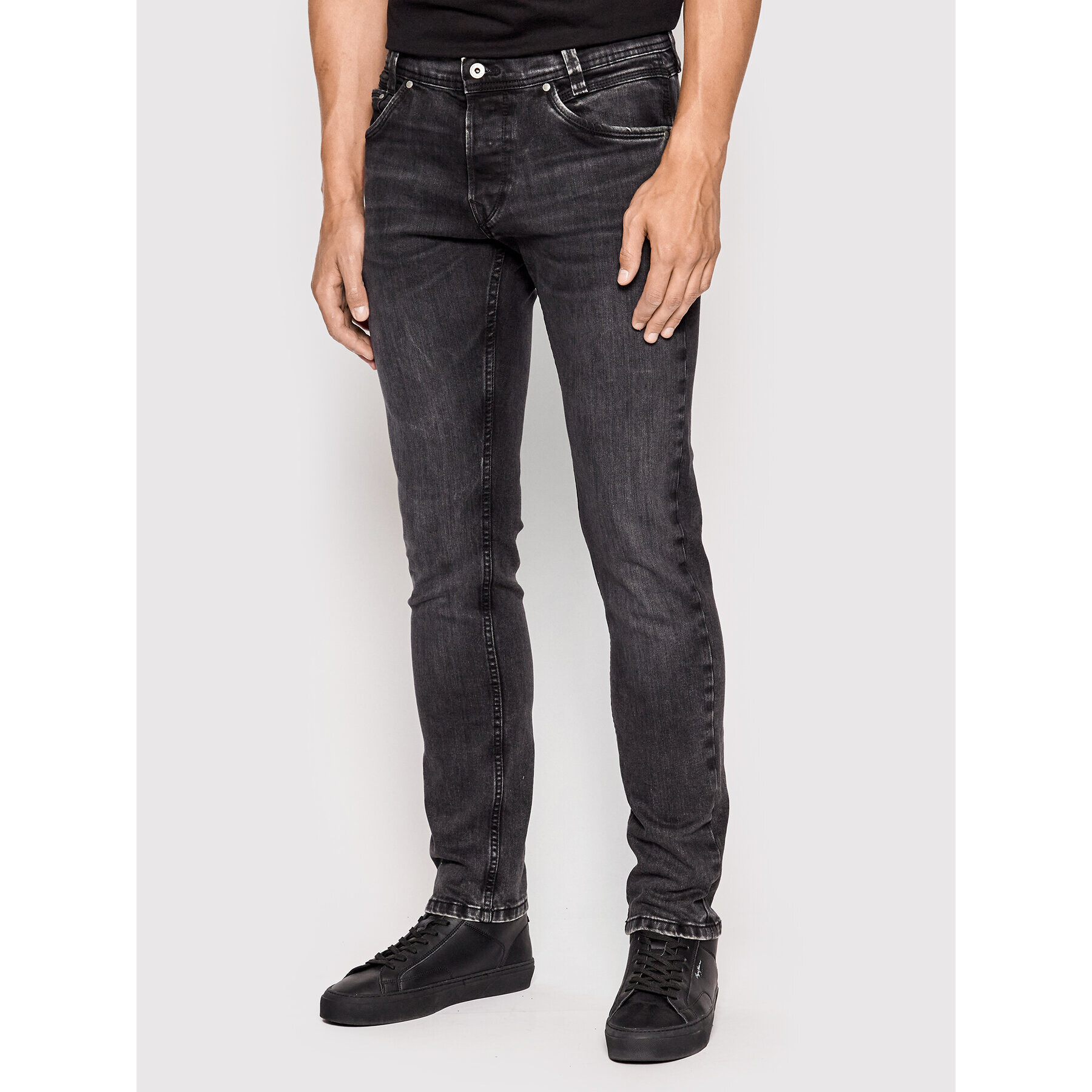 Pepe Jeans Blugi Spike PM206325 Negru Regular Fit - Pled.ro