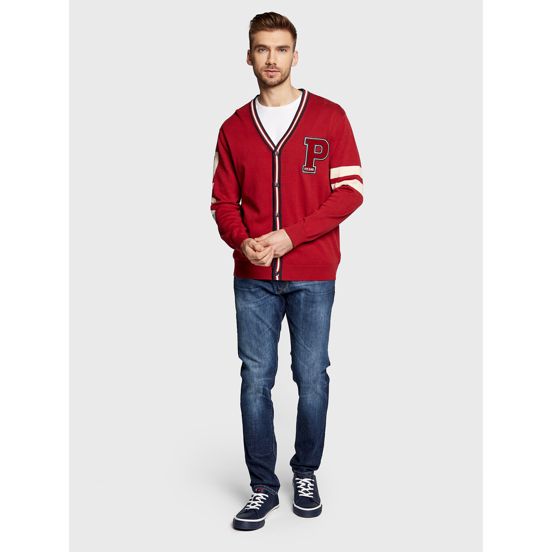 Pepe Jeans Blugi Stanley PM206326 Albastru Taper Fit - Pled.ro