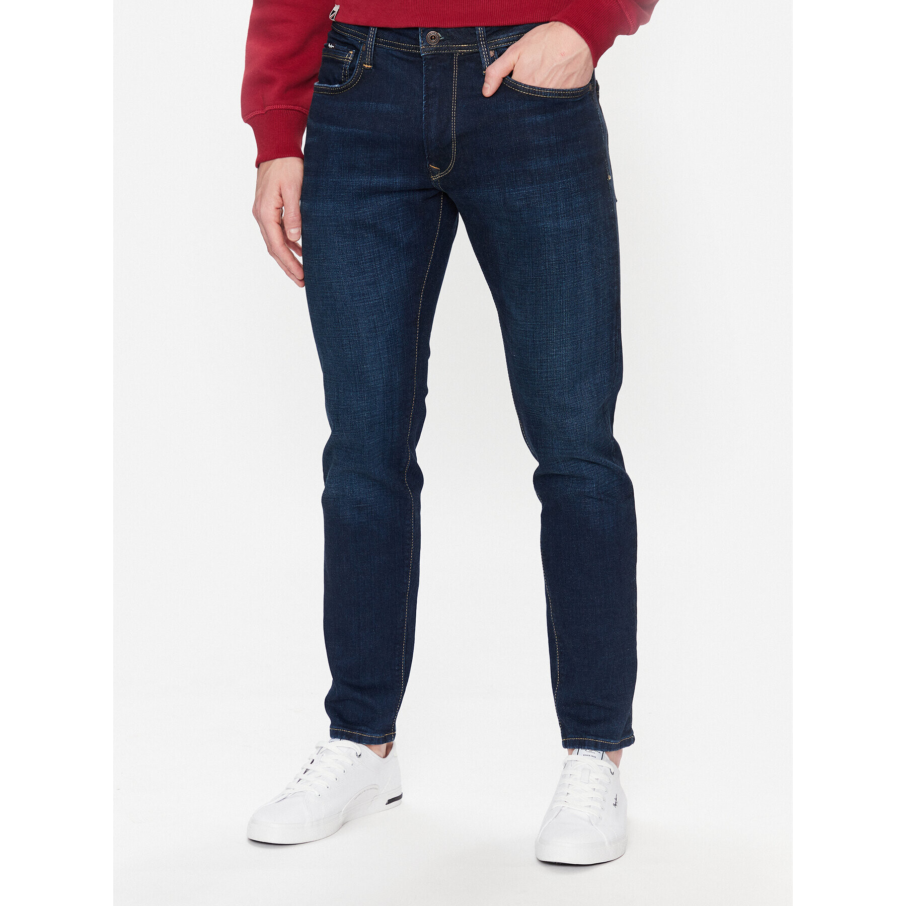 Pepe Jeans Blugi Stanley PM206326 Albastru Taper Fit - Pled.ro