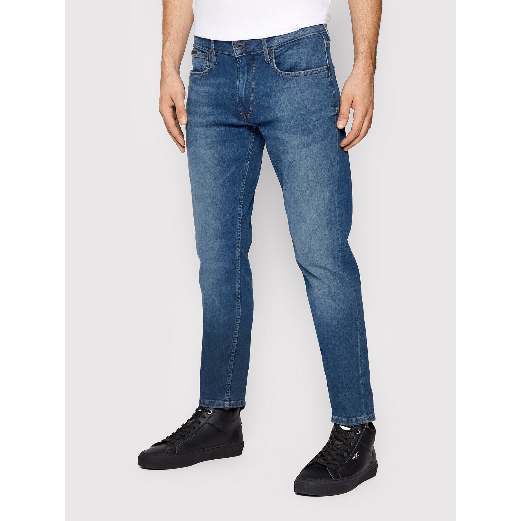 Pepe Jeans Blugi Stanley PM206327 Albastru Slim Fit - Pled.ro