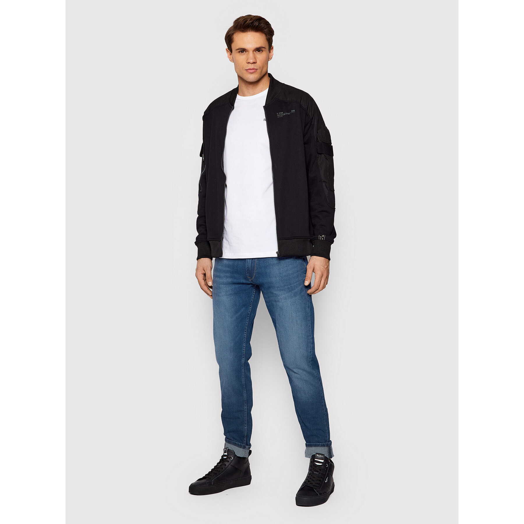 Pepe Jeans Blugi Stanley PM206327 Albastru Slim Fit - Pled.ro