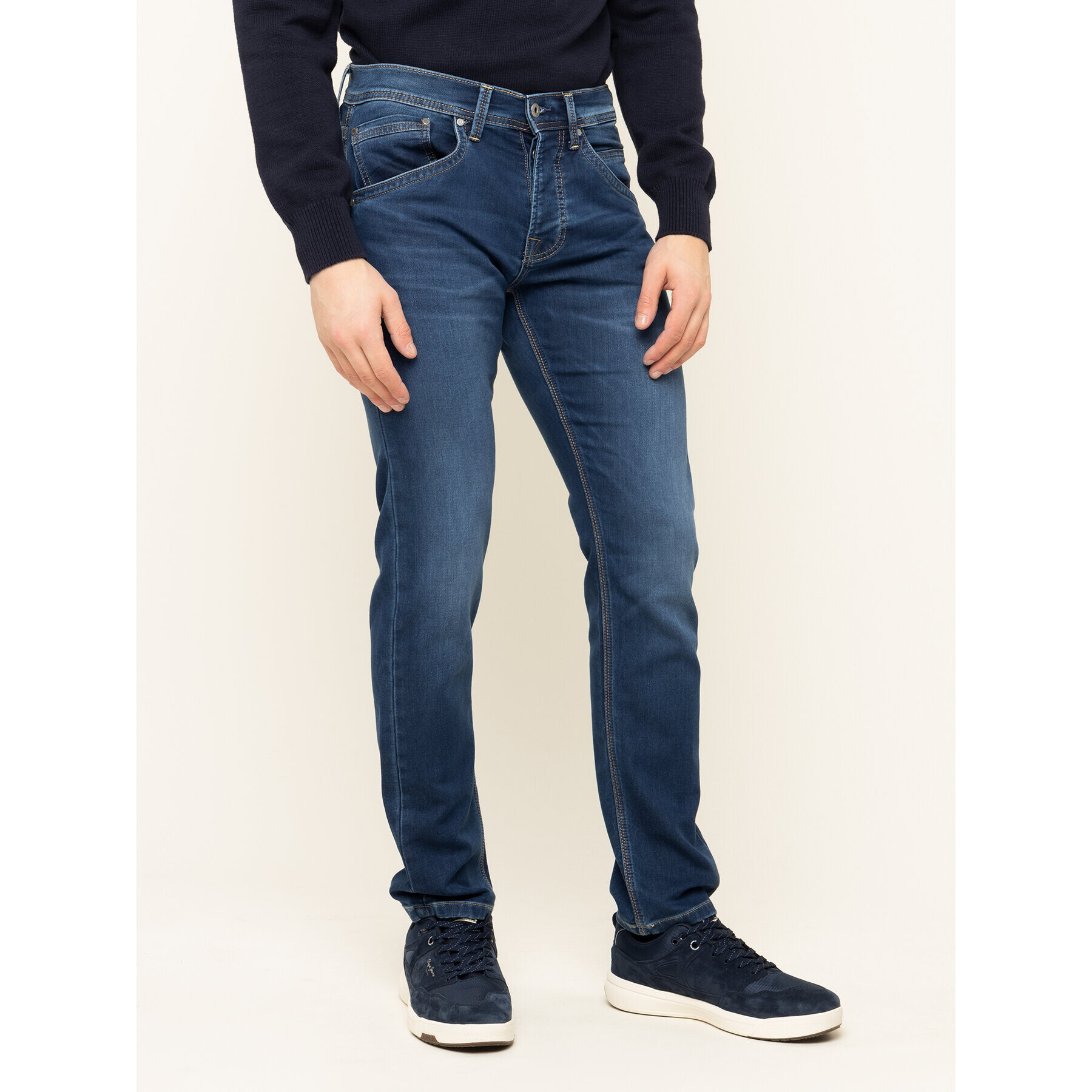 Pepe Jeans Blugi Track PM201100 Bleumarin Regular Fit - Pled.ro