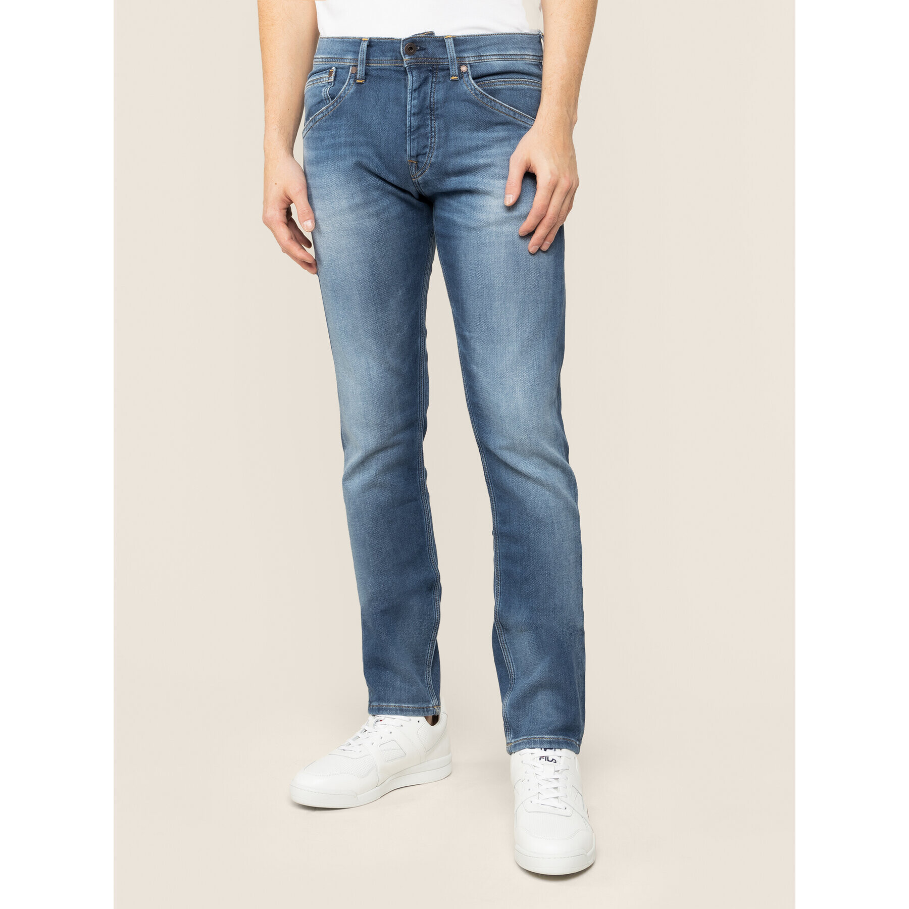 Pepe Jeans Blugi Track PM201100 Bleumarin Regular Fit - Pled.ro