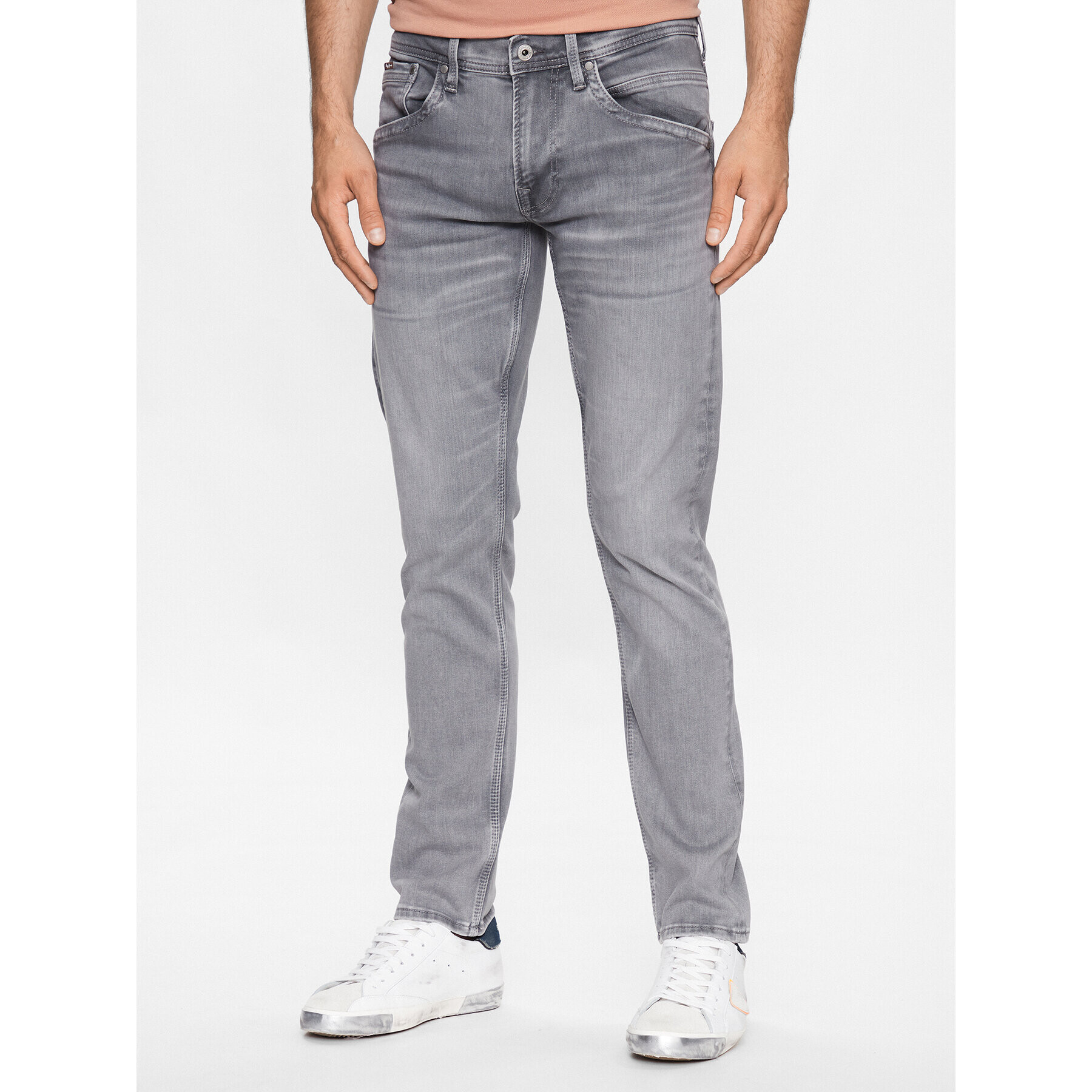 Pepe Jeans Blugi Track PM206328 Gri Regular Fit - Pled.ro