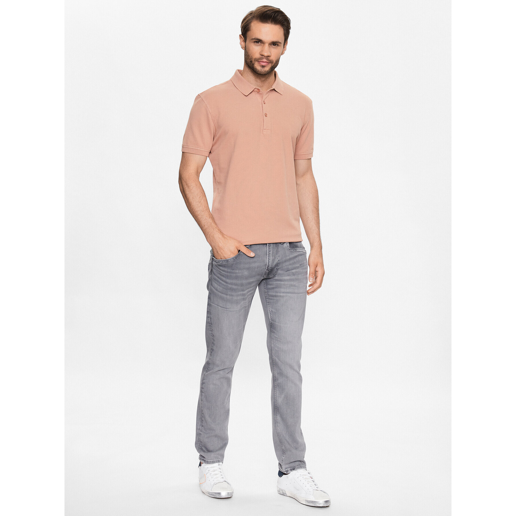 Pepe Jeans Blugi Track PM206328 Gri Regular Fit - Pled.ro