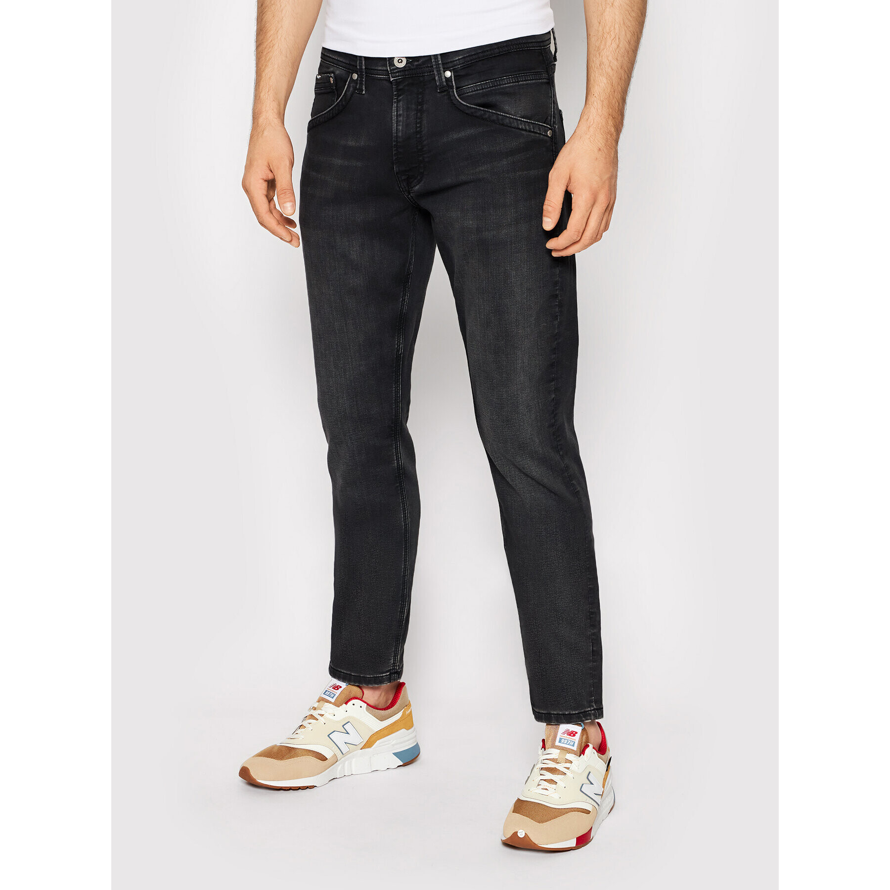 Pepe Jeans Blugi Track PM206328 Negru Straight Fit - Pled.ro