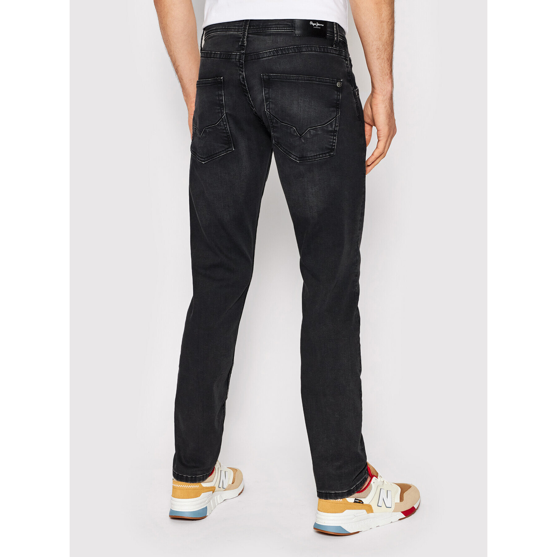 Pepe Jeans Blugi Track PM206328 Negru Straight Fit - Pled.ro