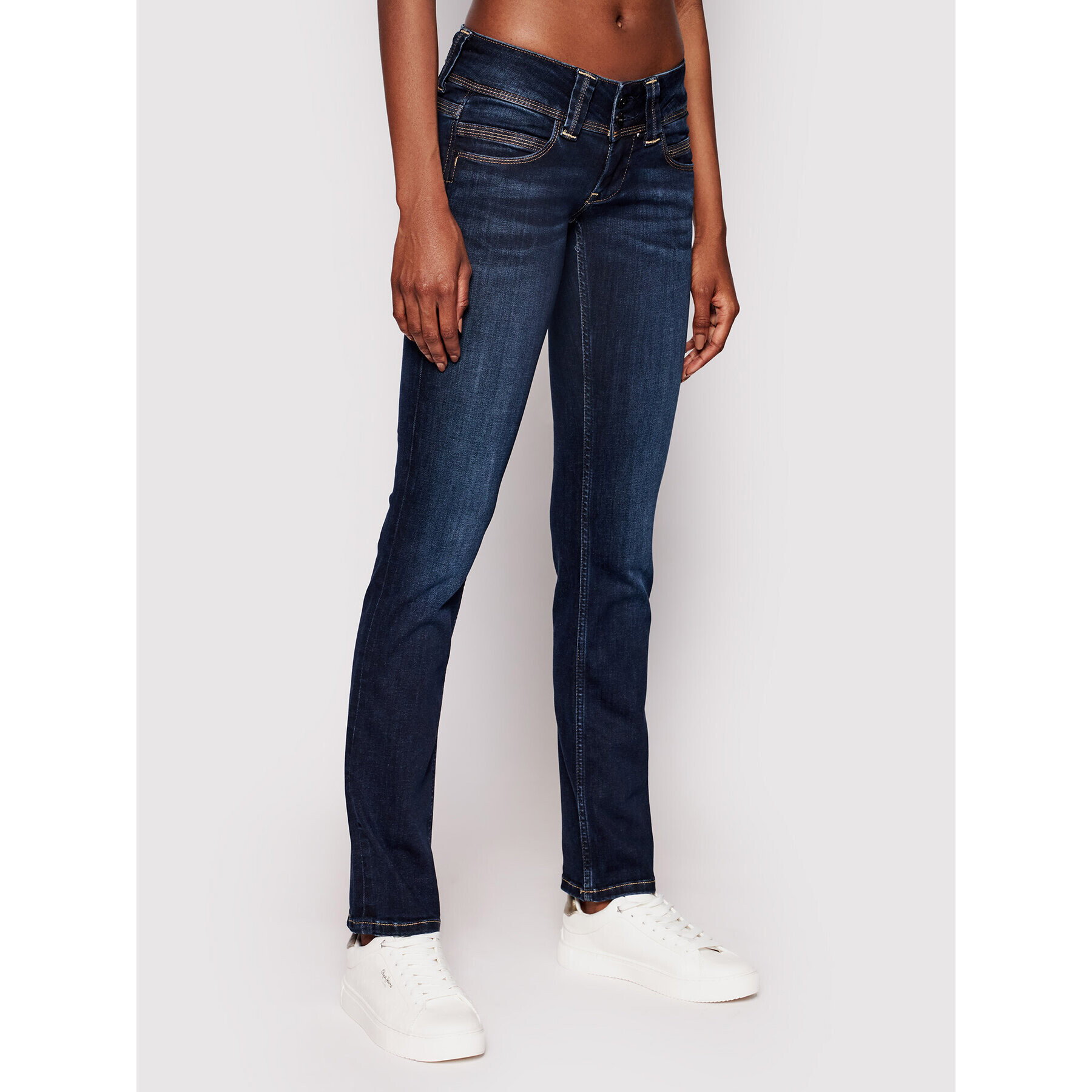 Pepe Jeans Blugi Venus PL200029 Bleumarin Straight Fit - Pled.ro