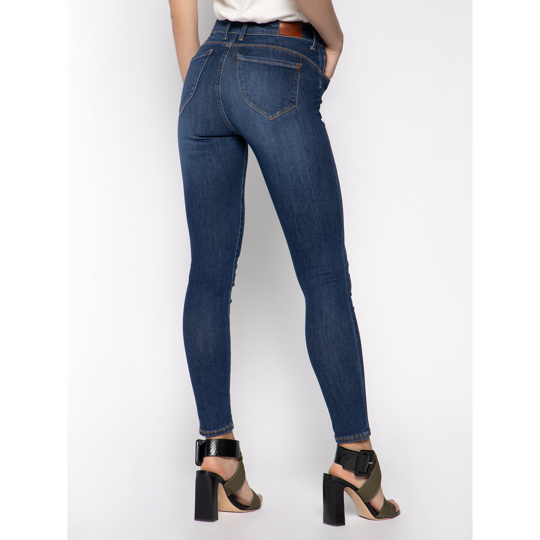 Pepe Jeans Blugi Zoe PL203616 Bleumarin Skinny Fit - Pled.ro