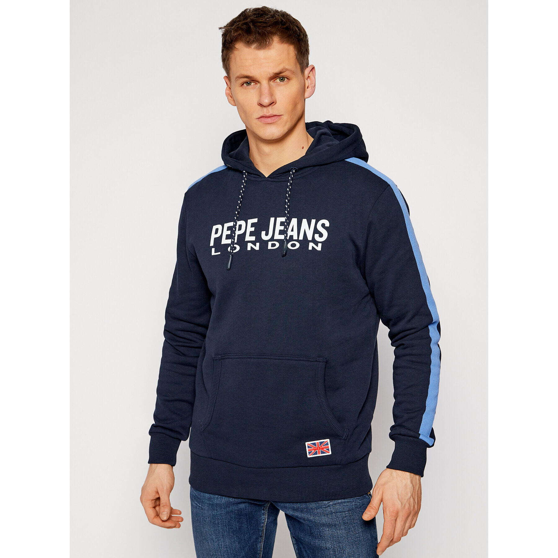 Pepe Jeans Bluză Andre PM582003 Bleumarin Regular Fit - Pled.ro