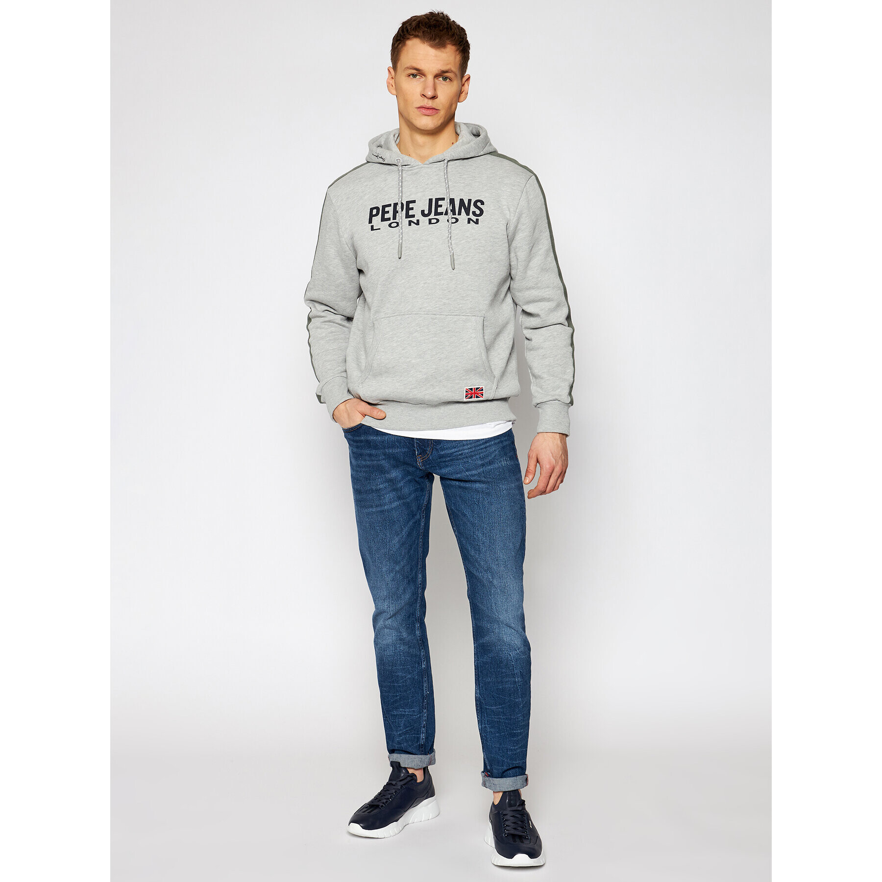 Pepe Jeans Bluză Andre PM582003 Gri Regular Fit - Pled.ro