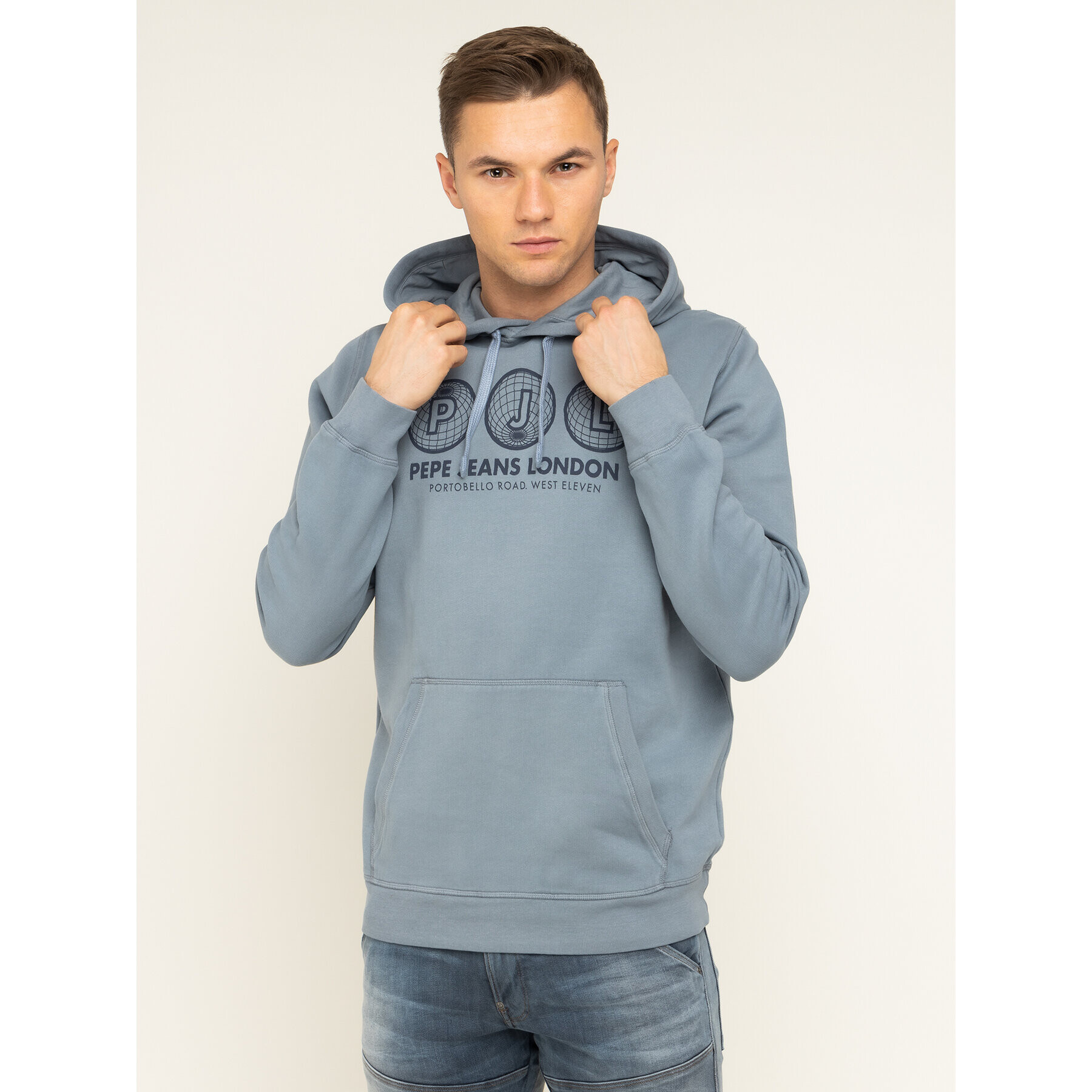 Pepe Jeans Bluză Andy PM581720 Gri Regular Fit - Pled.ro