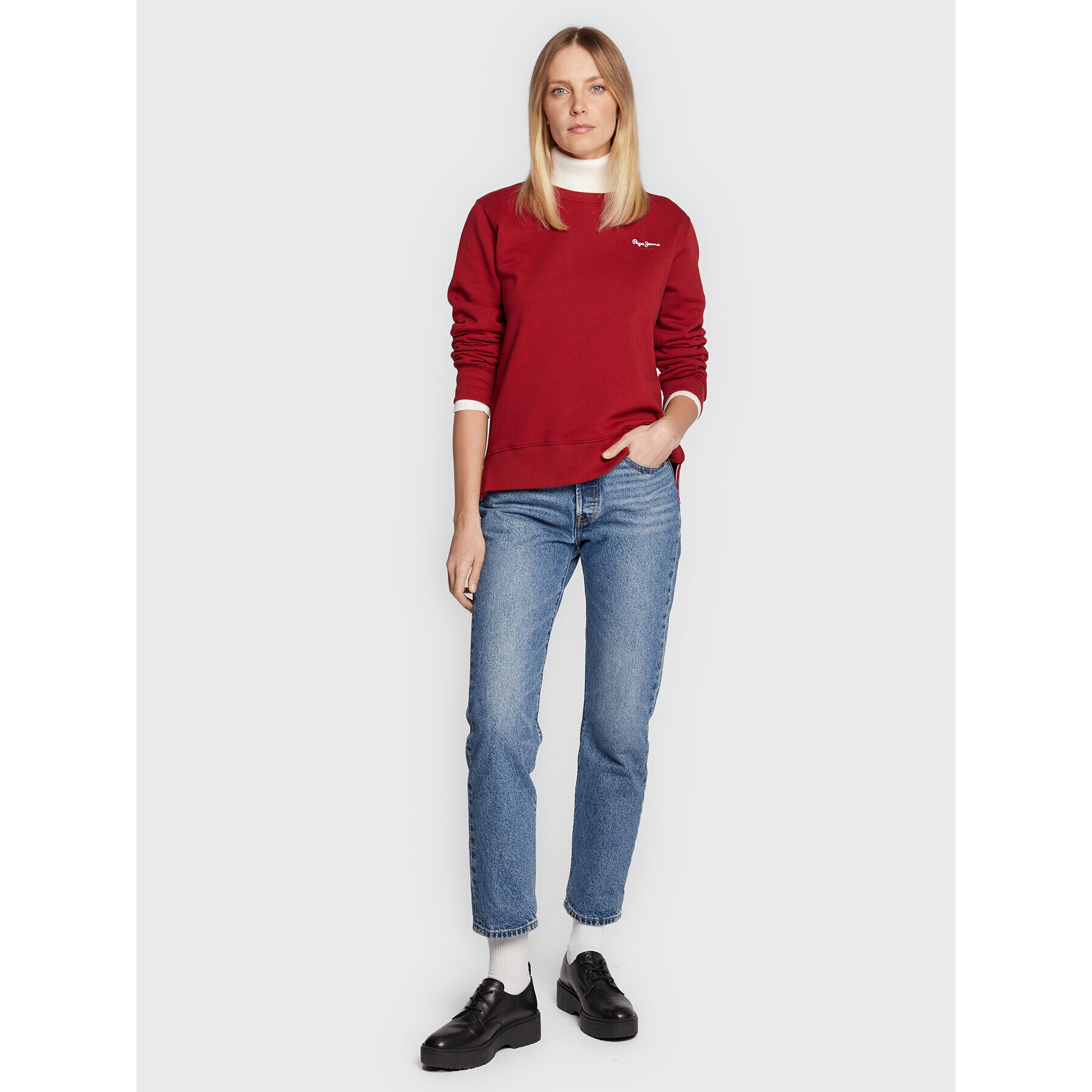 Pepe Jeans Bluză Calista PL581189 Roșu Regular Fit - Pled.ro