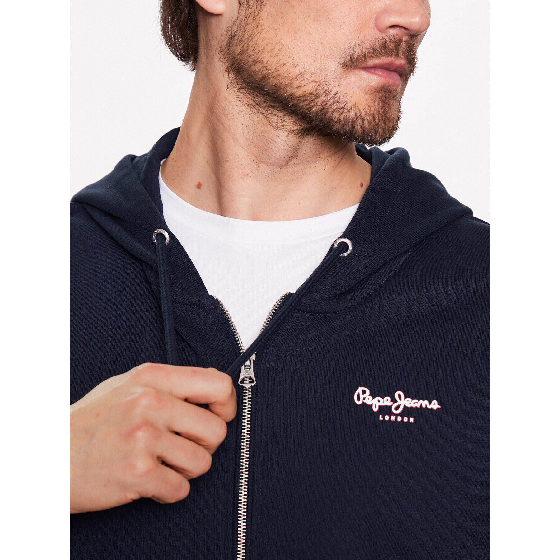 Pepe Jeans Bluză Edward Zip PM582382 Bleumarin Regular Fit - Pled.ro