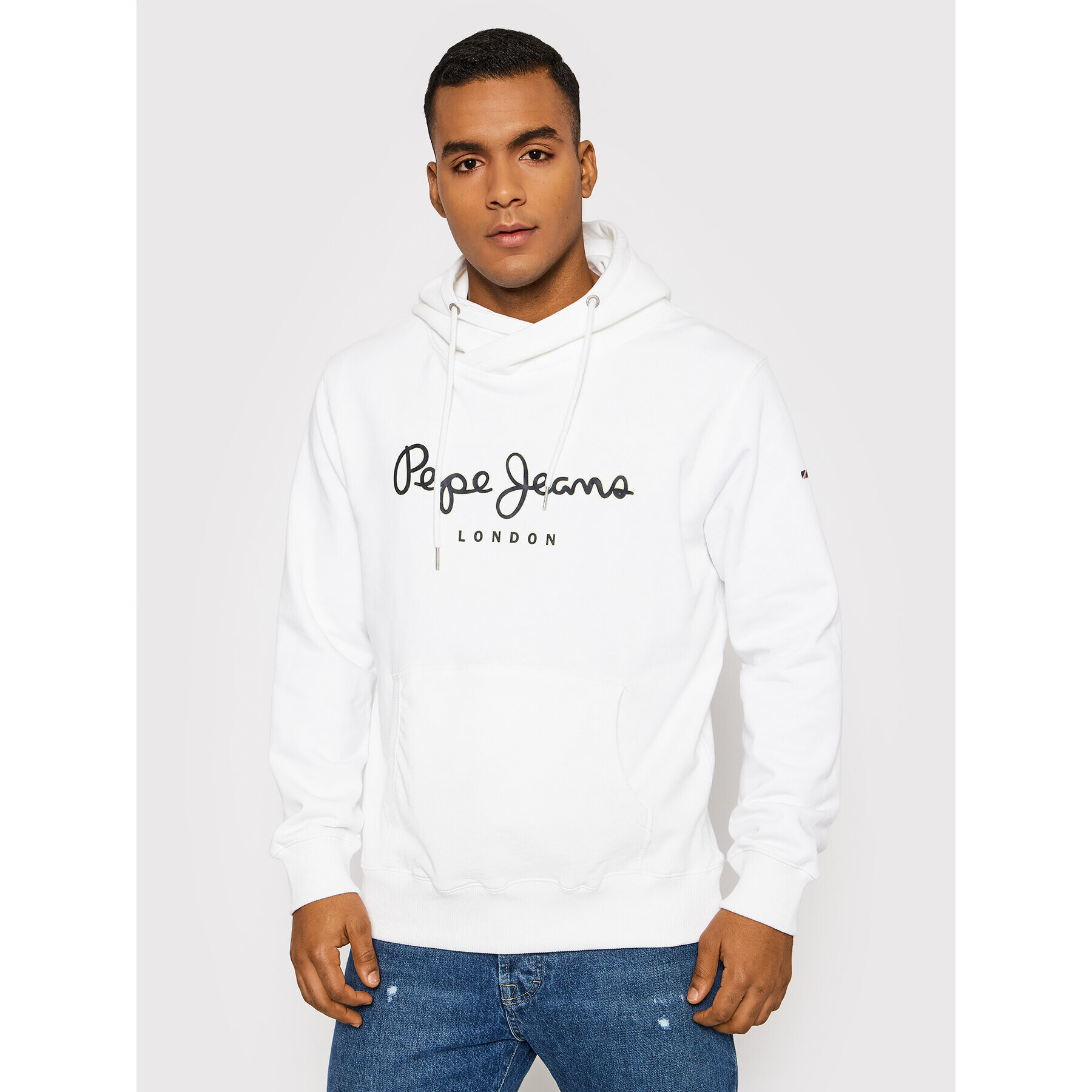 Pepe Jeans Bluză George PM582089 Alb Regular Fit - Pled.ro