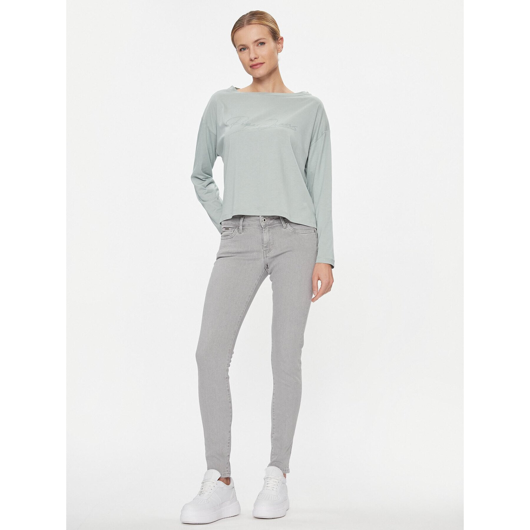 Pepe Jeans Bluză Hope PL505739 Verde Relaxed Fit - Pled.ro