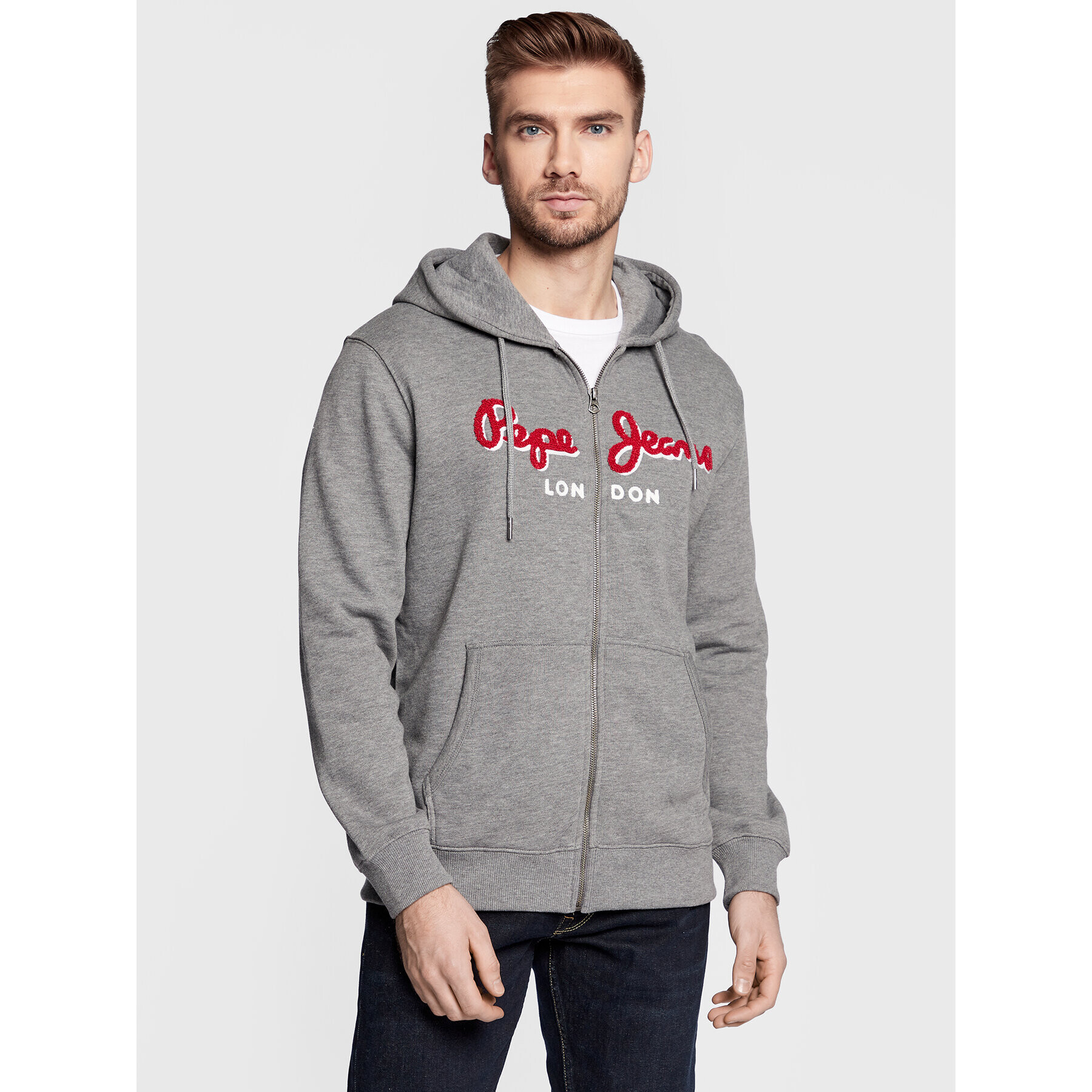 Pepe Jeans Bluză Lamont PM582244 Gri Regular Fit - Pled.ro