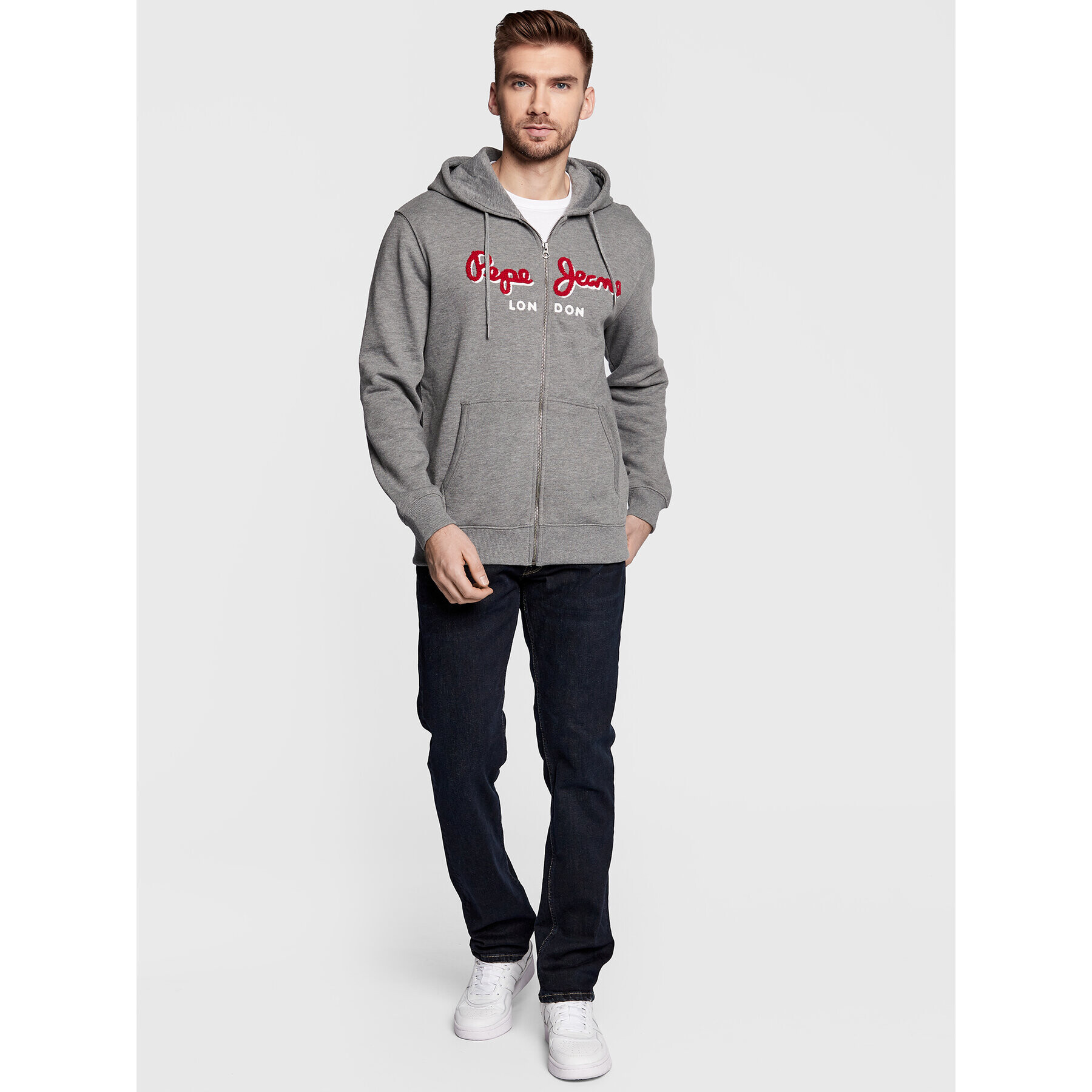 Pepe Jeans Bluză Lamont PM582244 Gri Regular Fit - Pled.ro