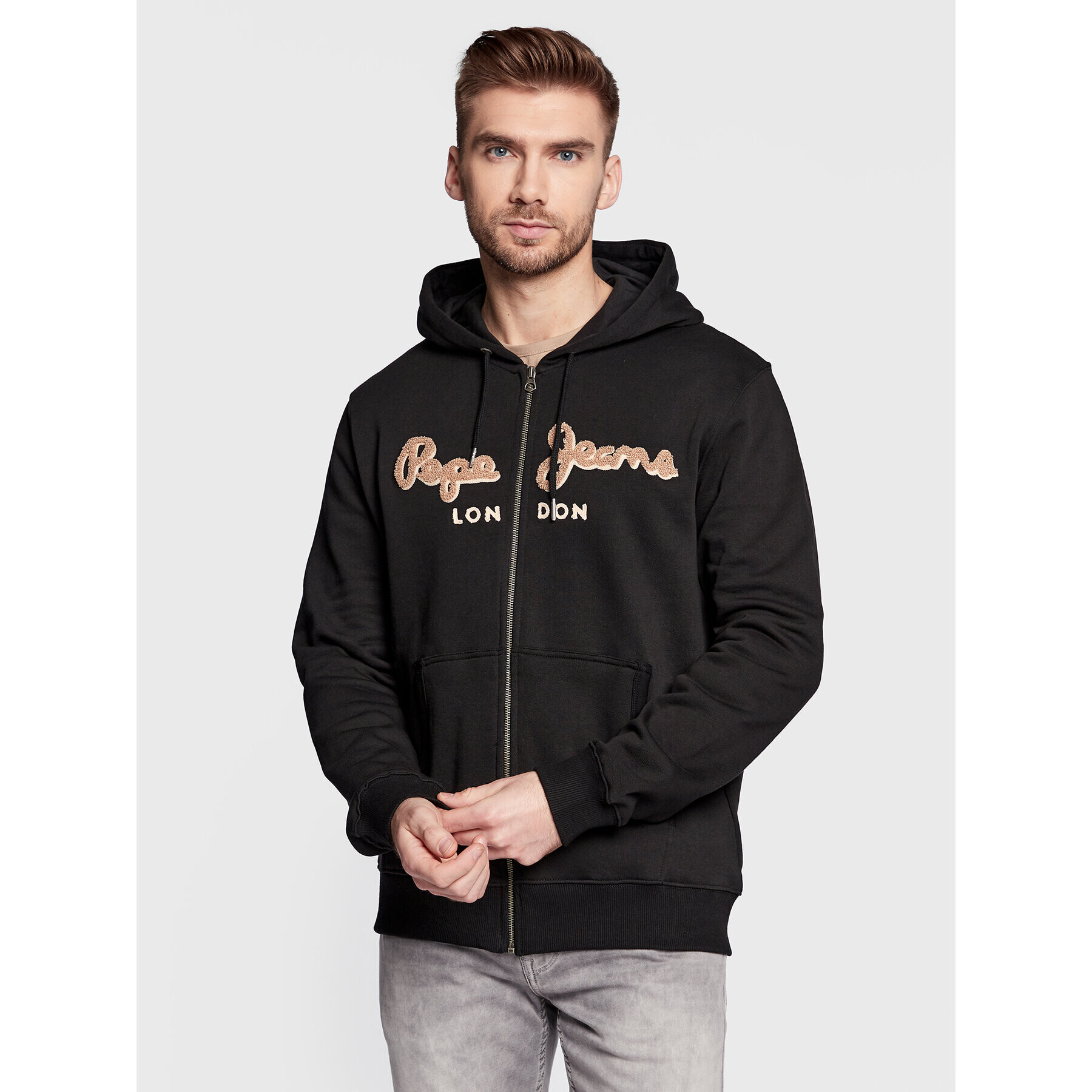 Pepe Jeans Bluză Lamont PM582244 Negru Regular Fit - Pled.ro