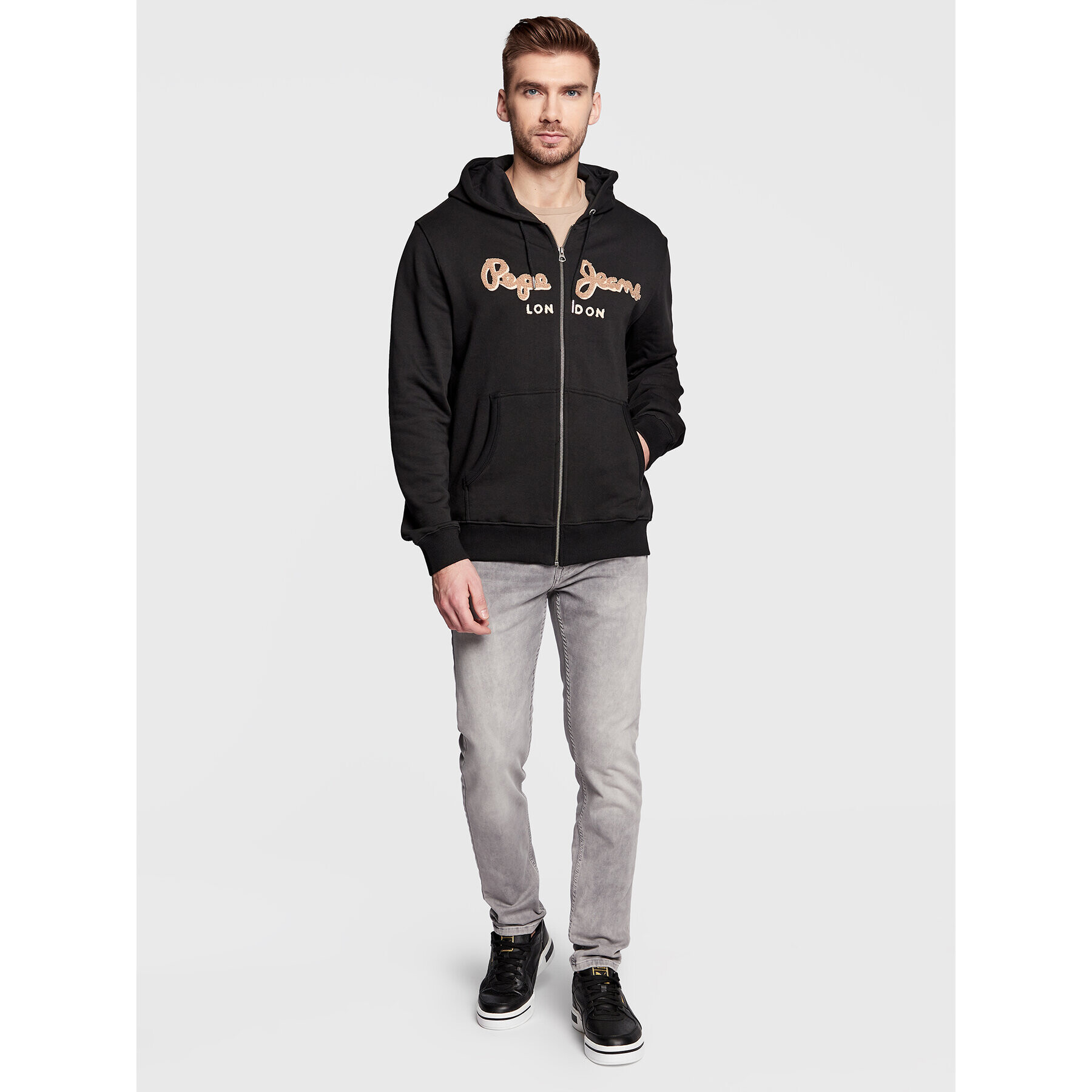 Pepe Jeans Bluză Lamont PM582244 Negru Regular Fit - Pled.ro