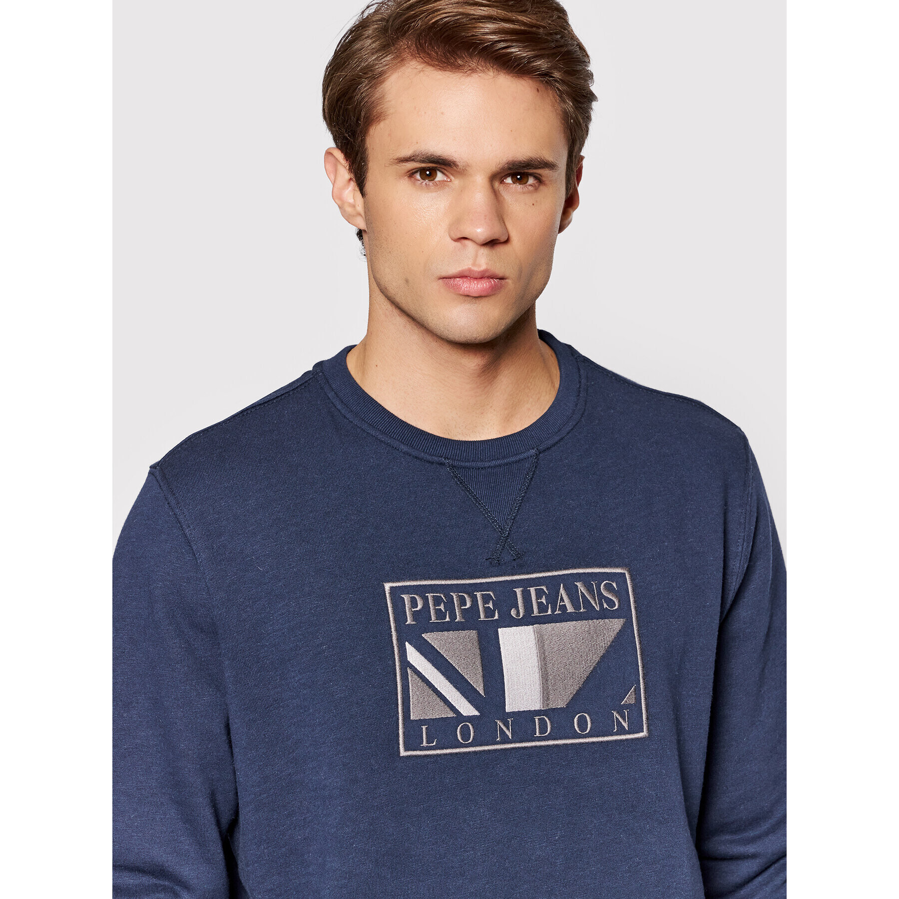 Pepe Jeans Bluză Liam PM582053 Bleumarin Regular Fit - Pled.ro