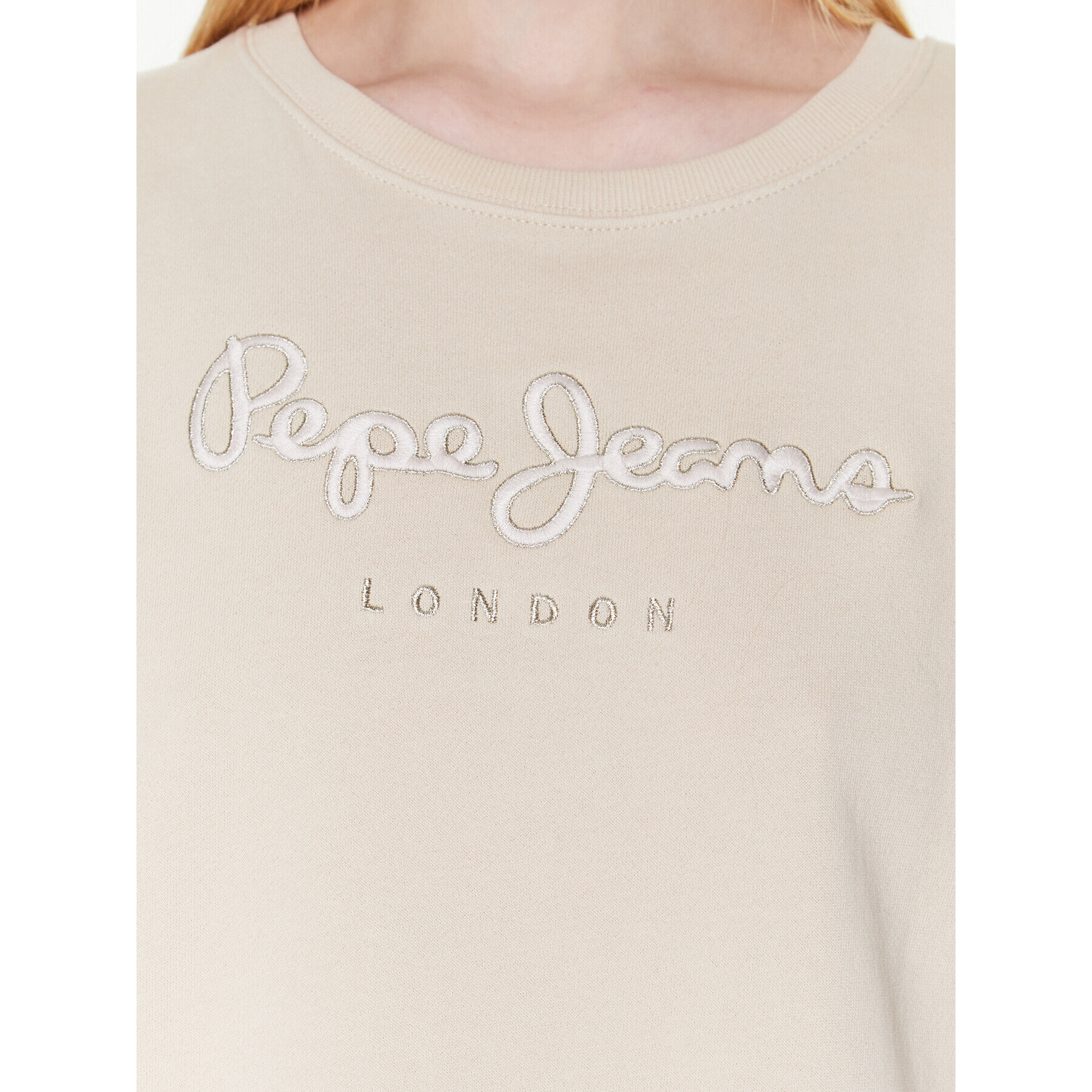 Pepe Jeans Bluză Loreta PL581285 Écru Relaxed Fit - Pled.ro