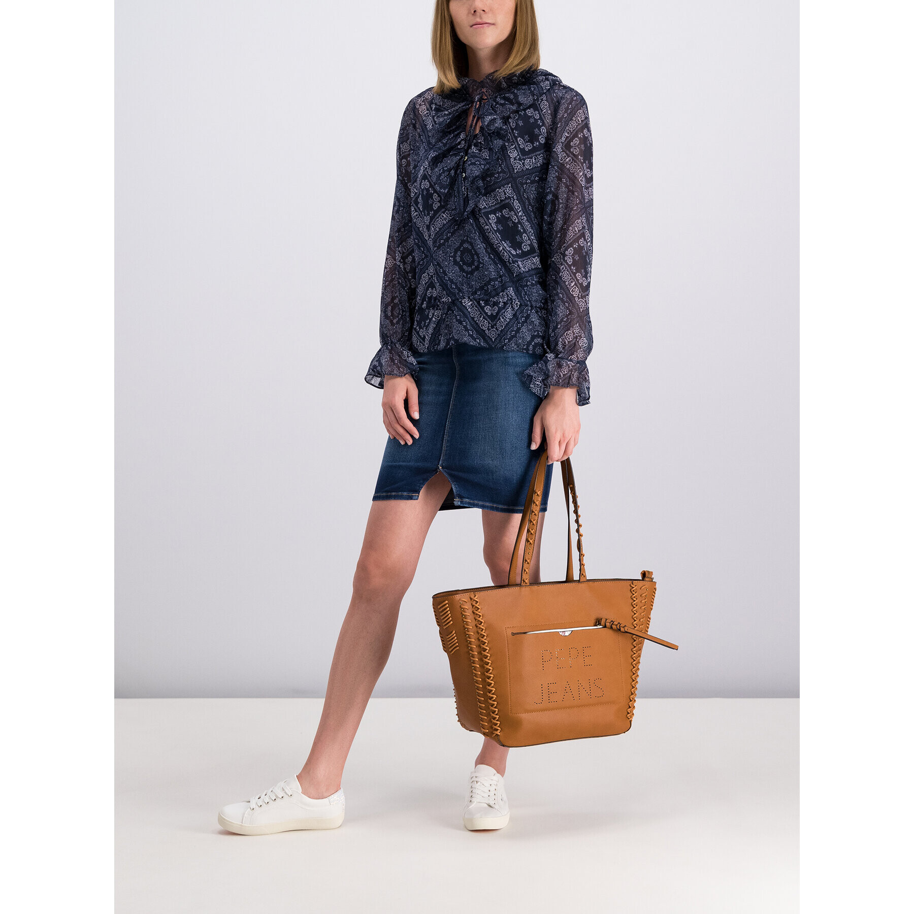 Pepe Jeans Bluză Matilda PL303418 Bleumarin Regular Fit - Pled.ro