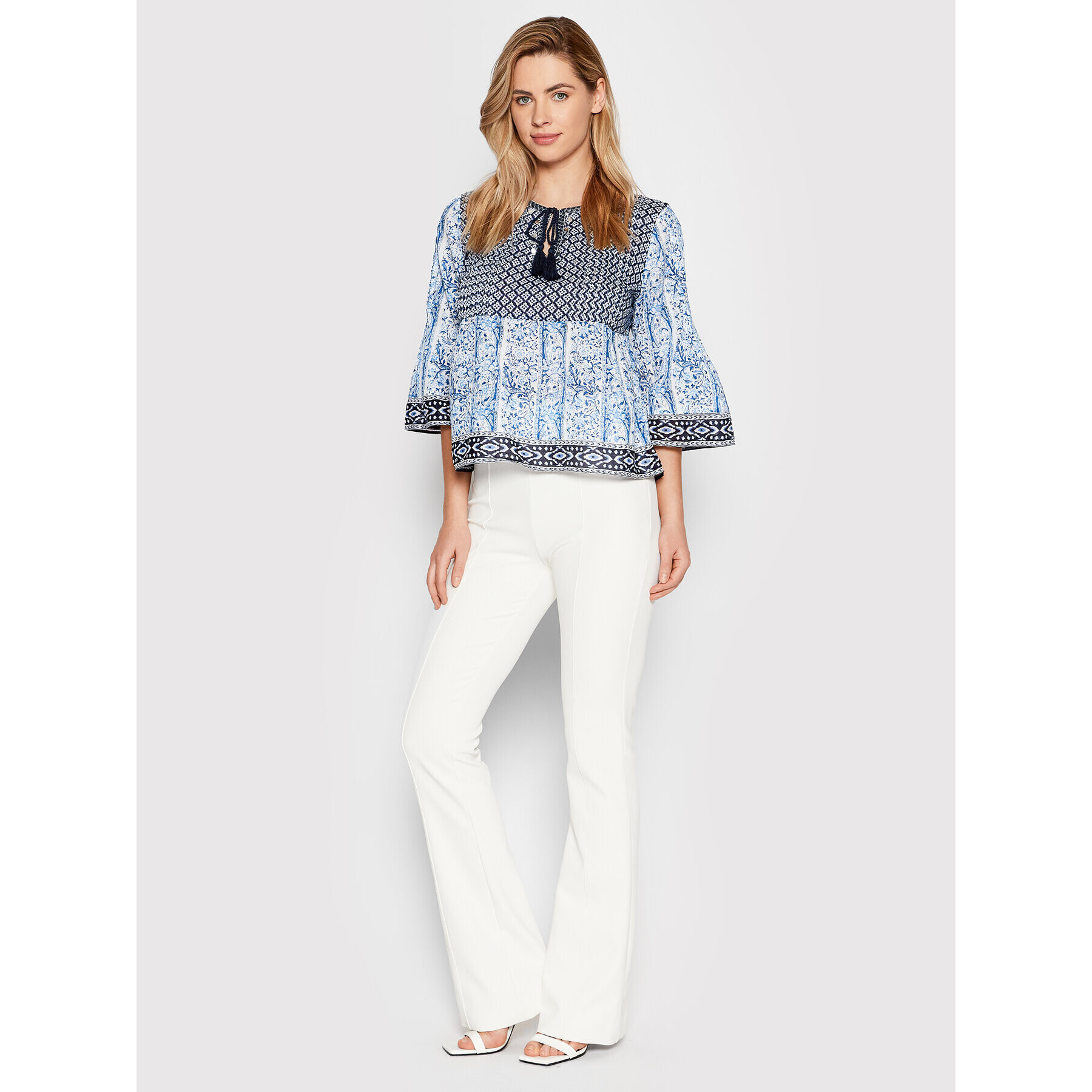 Pepe Jeans Bluză Mavis PL304239 Albastru Relaxed Fit - Pled.ro