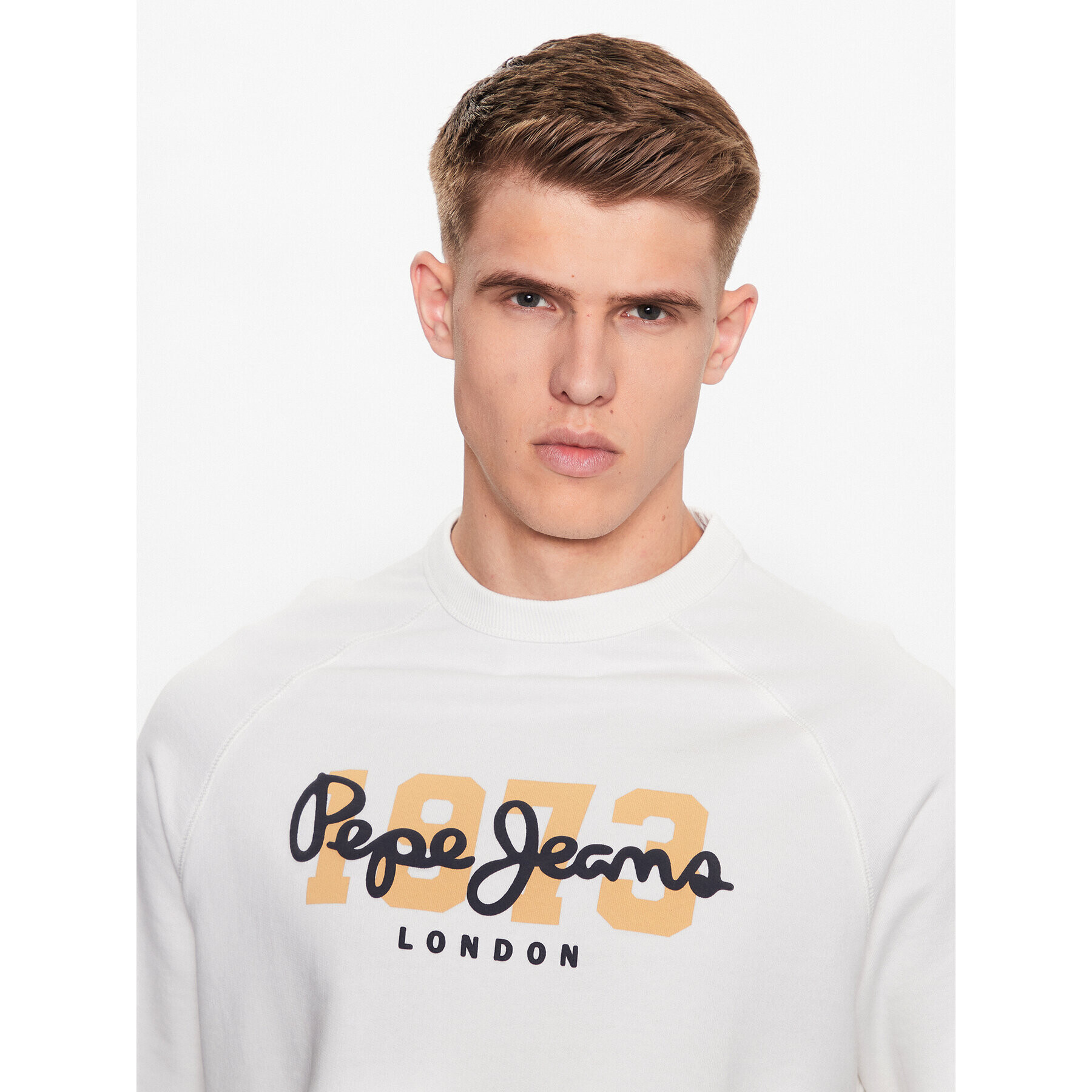 Pepe Jeans Bluză Meier PM582477 Alb Regular Fit - Pled.ro