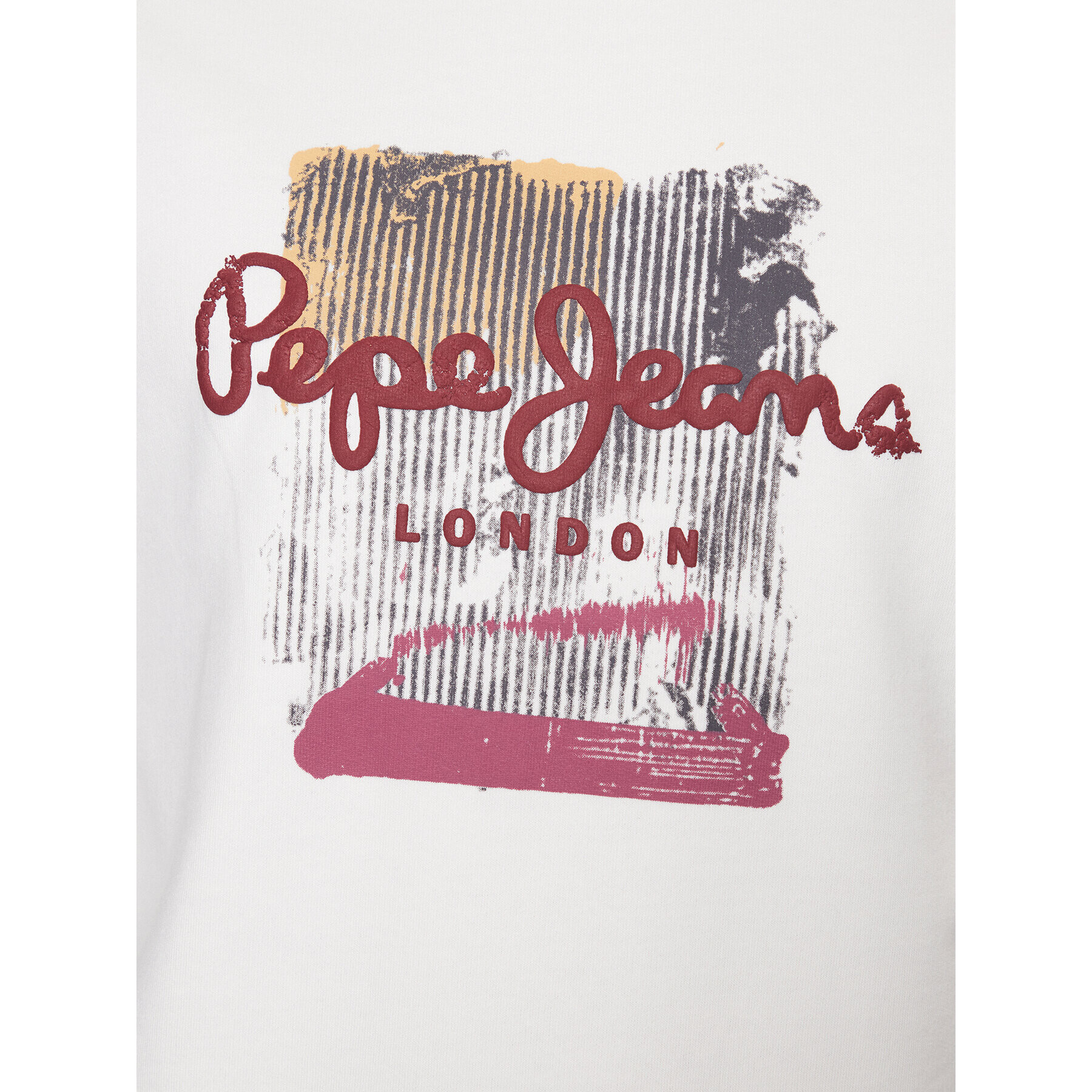 Pepe Jeans Bluză Melbourne Sweat PM582483 Alb Regular Fit - Pled.ro