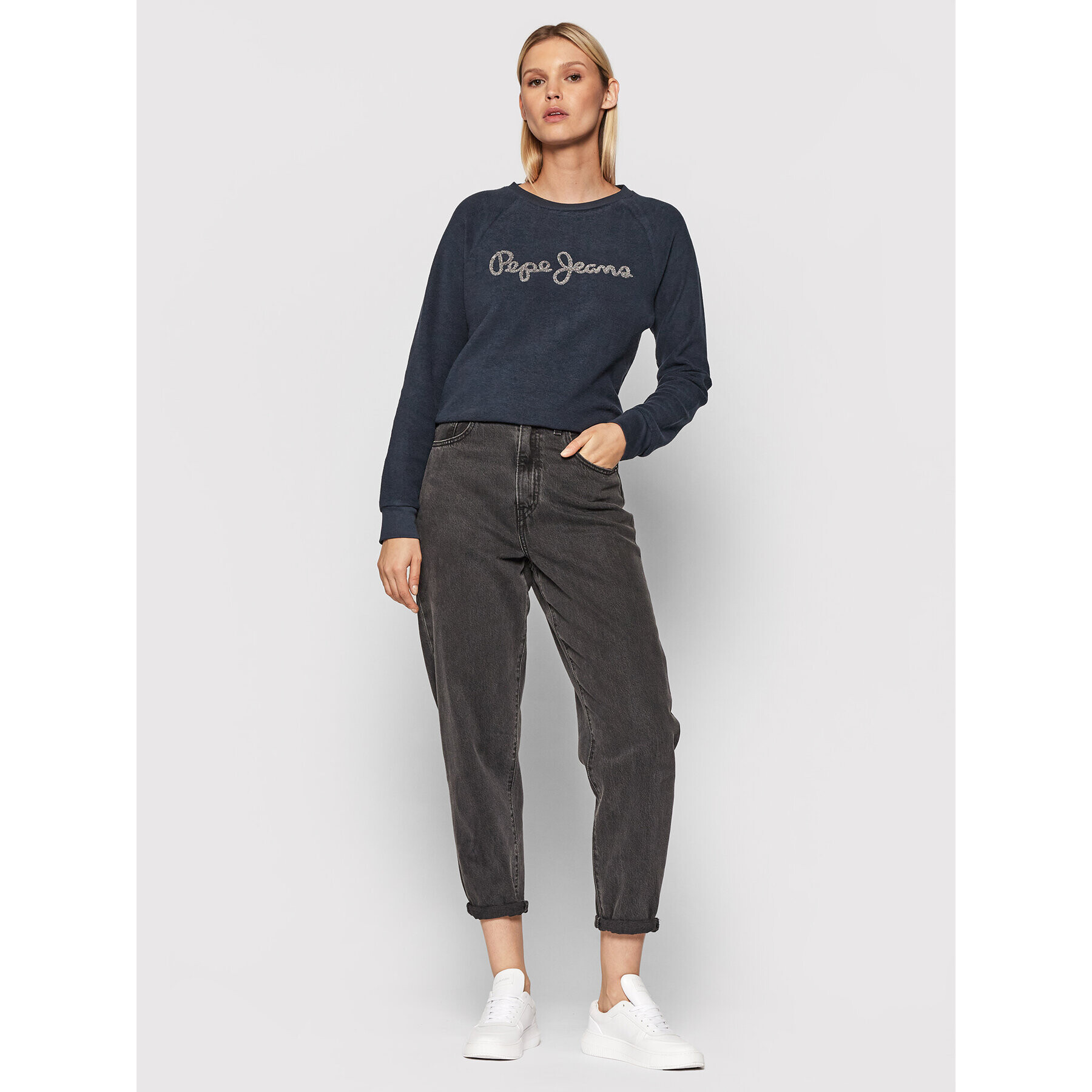 Pepe Jeans Bluză Nana PL581128 Bleumarin Regular Fit - Pled.ro