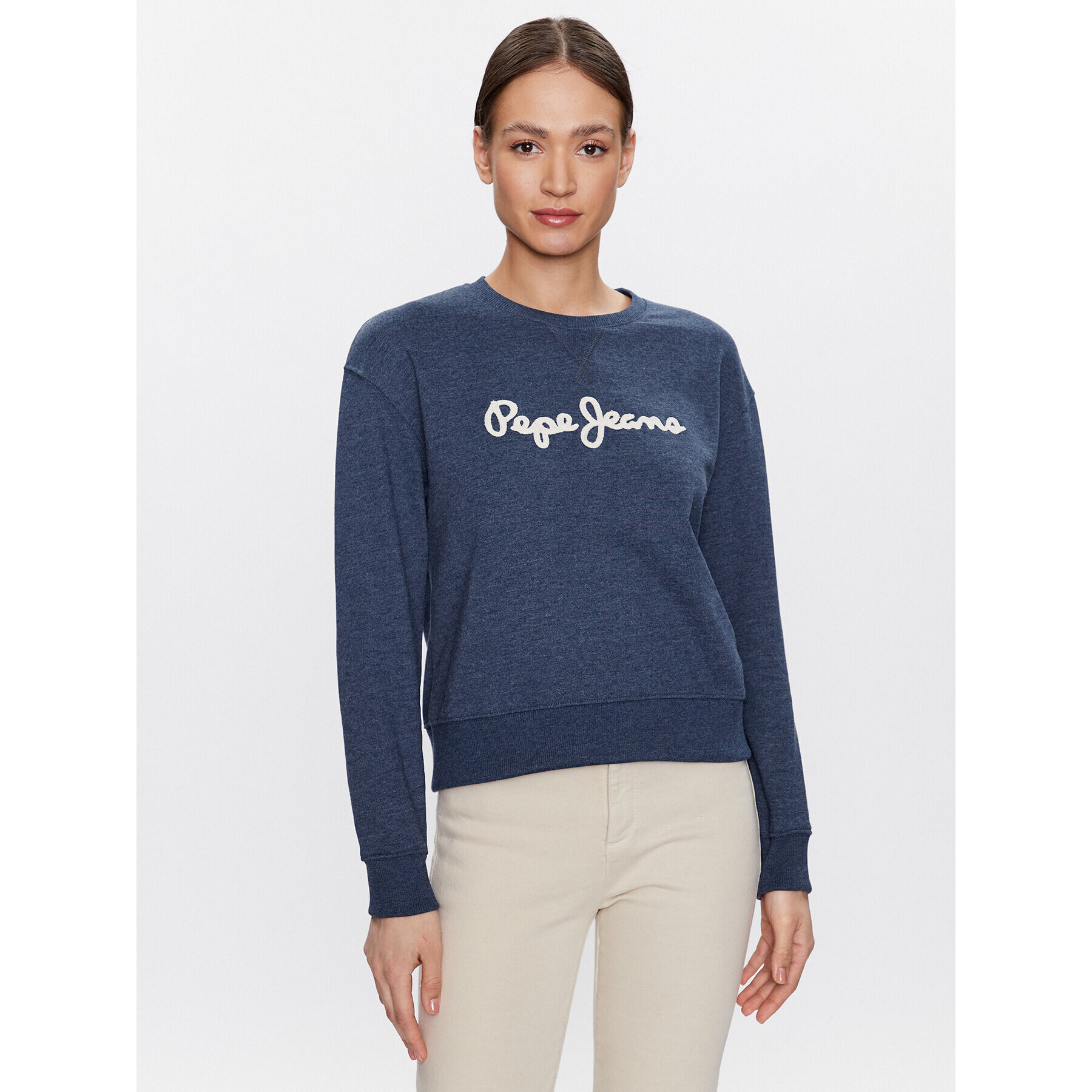 Pepe Jeans Bluză Nanettes PL581347 Bleumarin Regular Fit - Pled.ro