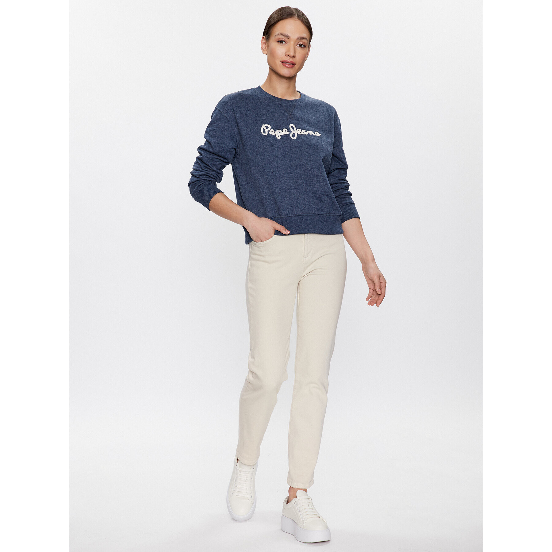 Pepe Jeans Bluză Nanettes PL581347 Bleumarin Regular Fit - Pled.ro