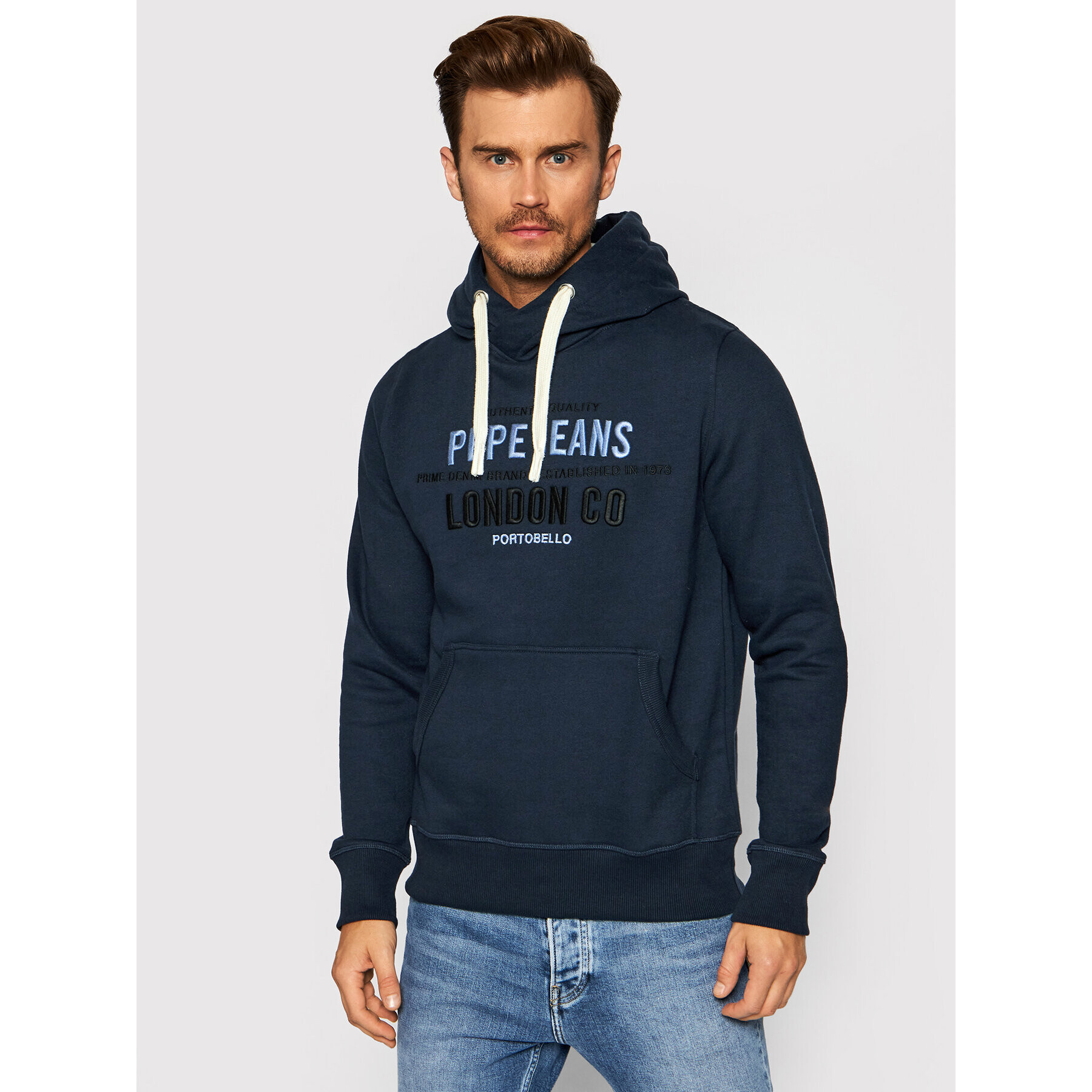 Pepe Jeans Bluză Neville PM581620 Bleumarin Regular Fit - Pled.ro