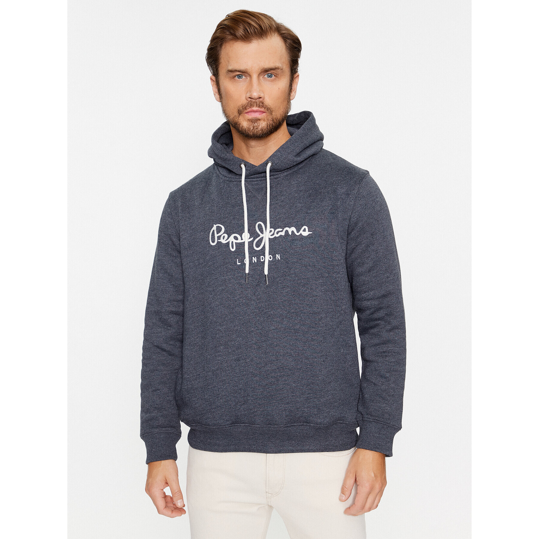 Pepe Jeans Bluză Nouvel Hoodie PM582521 Bleumarin Regular Fit - Pled.ro