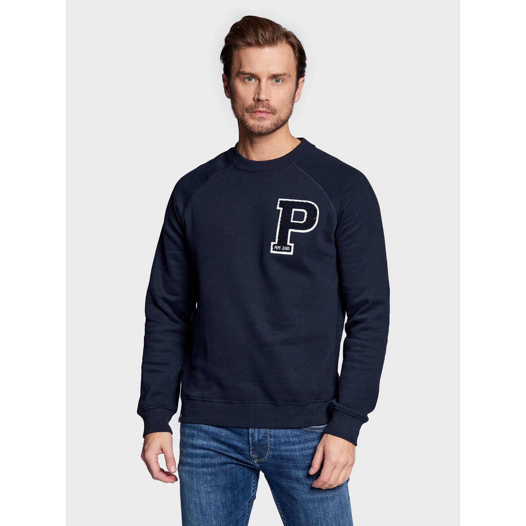 Pepe Jeans Bluză Pike PM582276 Bleumarin Regular Fit - Pled.ro