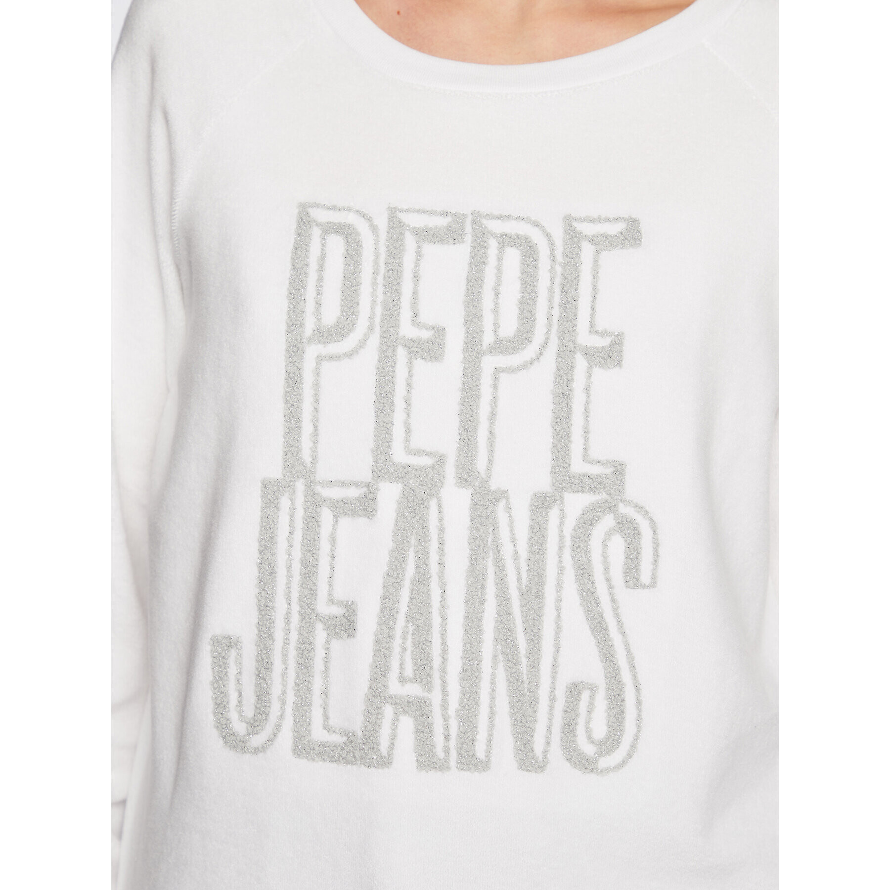 Pepe Jeans Bluză PL581260 Alb Regular Fit - Pled.ro