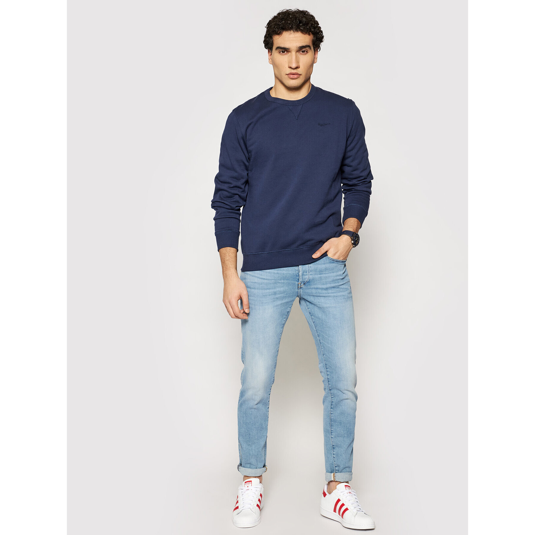 Pepe Jeans Bluză PM581140 Bleumarin Regular Fit - Pled.ro